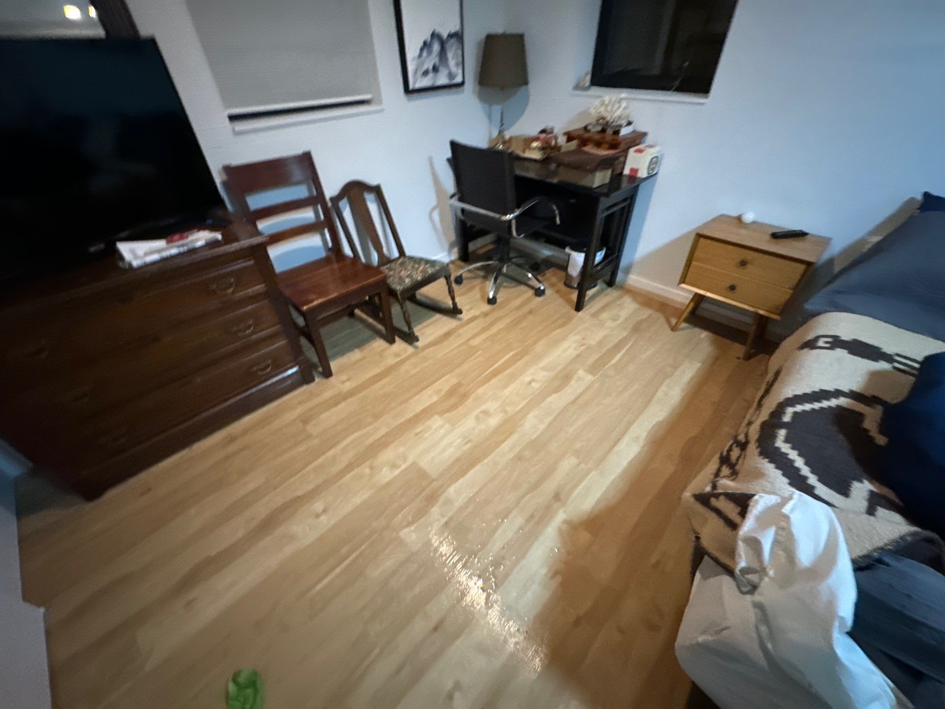 Dried and restored interior spaces following completion of Arlington water damage restoration work.