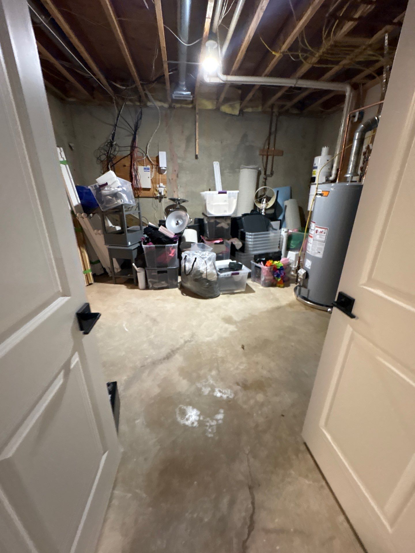 Water damage restoration in Oakton begins with structural drying equipment positioned to arrest moisture in walls and framing.