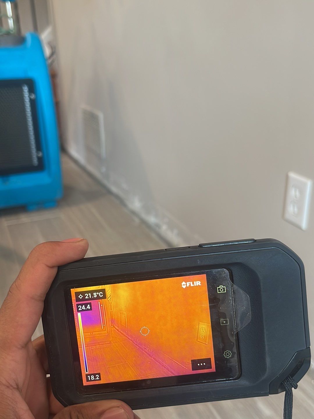Moisture inspection mapping progress across affected building materials.