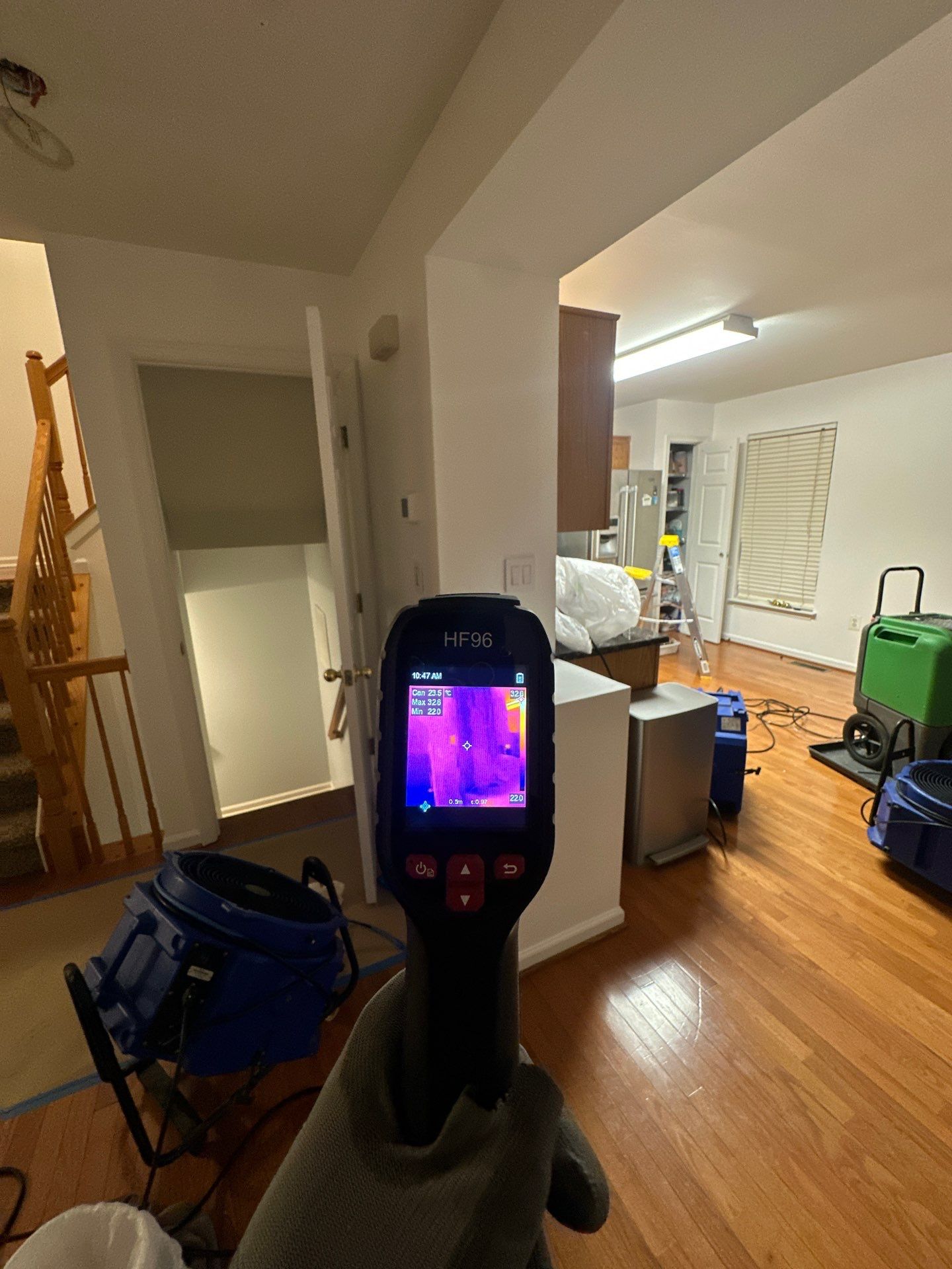 Final containment removal after mold remediation completion in Round Hill.