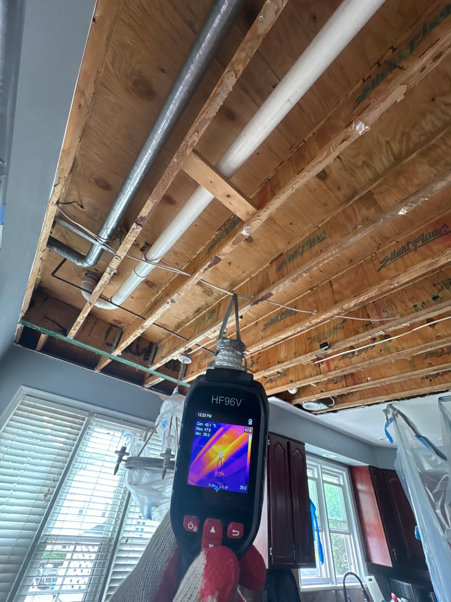 Containment maintained throughout drying phase to prevent cross-contamination during remediation work.