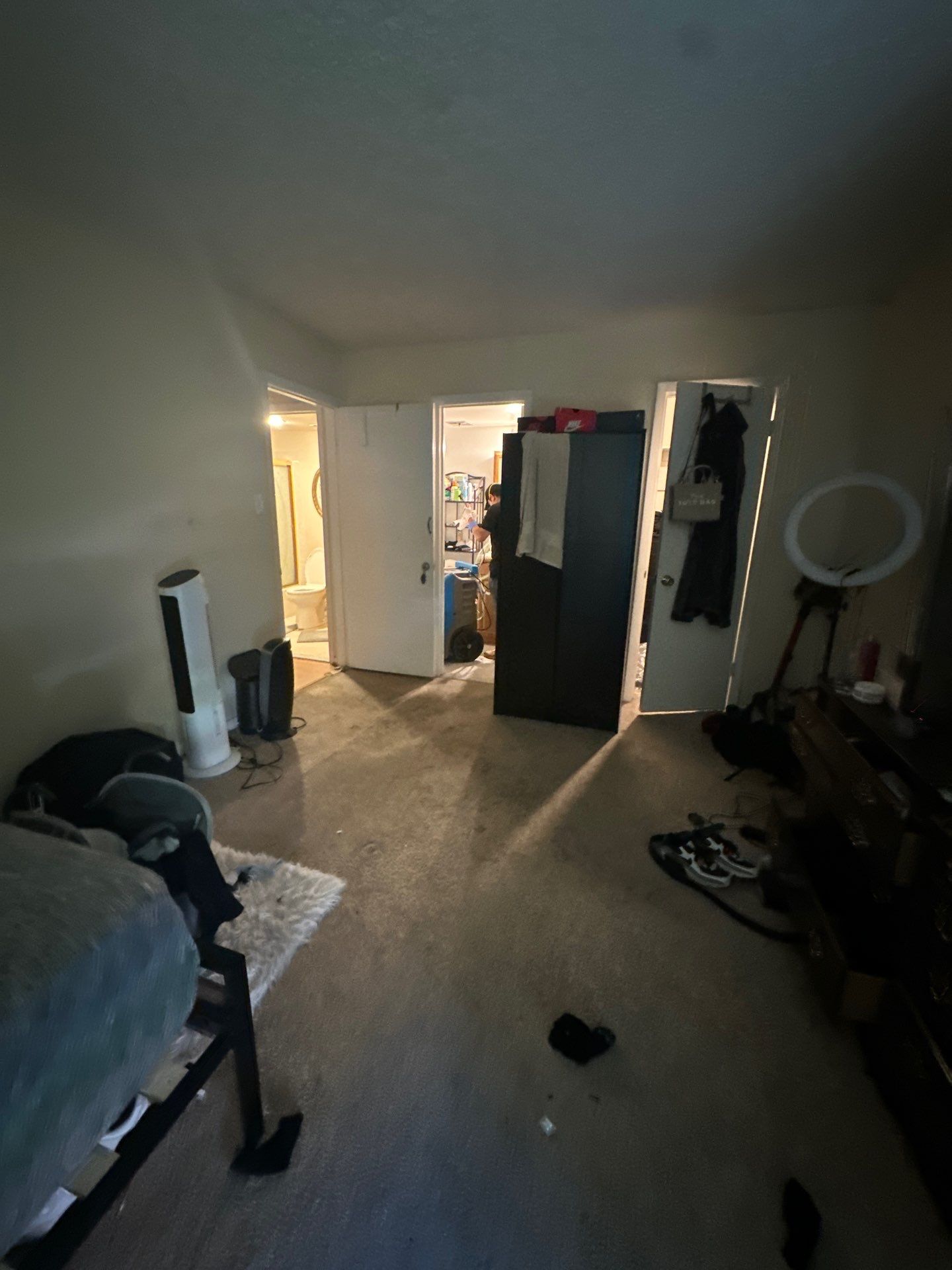 Mold remediation containment and antimicrobial treatment of affected structural cavities.