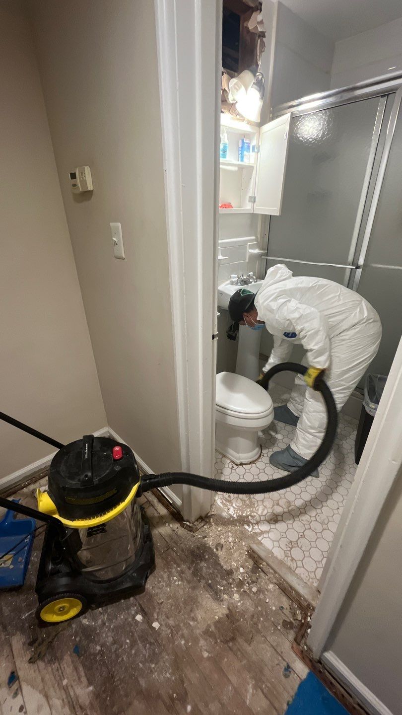Restored interior space following completion of water damage restoration and flooring replacement.