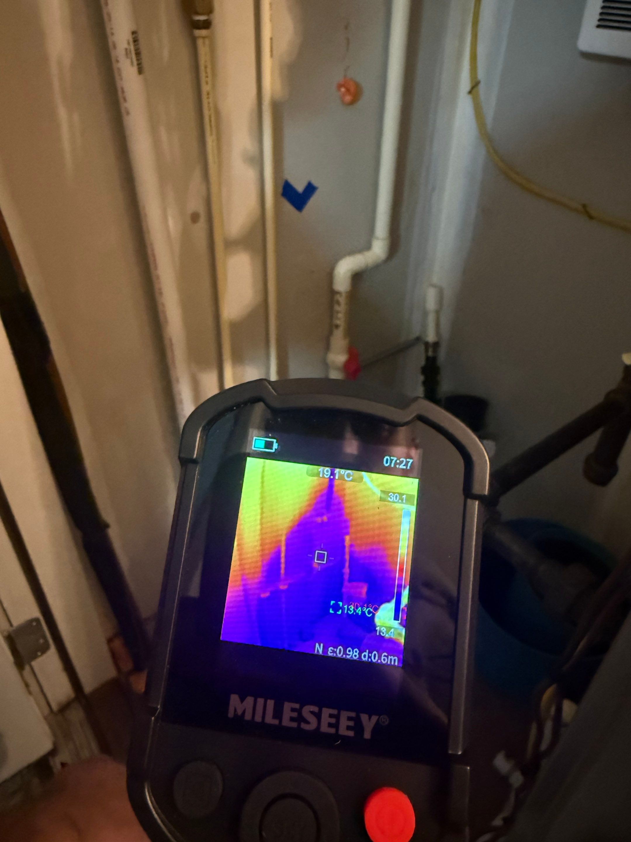 Final thermal inspection confirming moisture removal and structural drying completion in Ashburn.