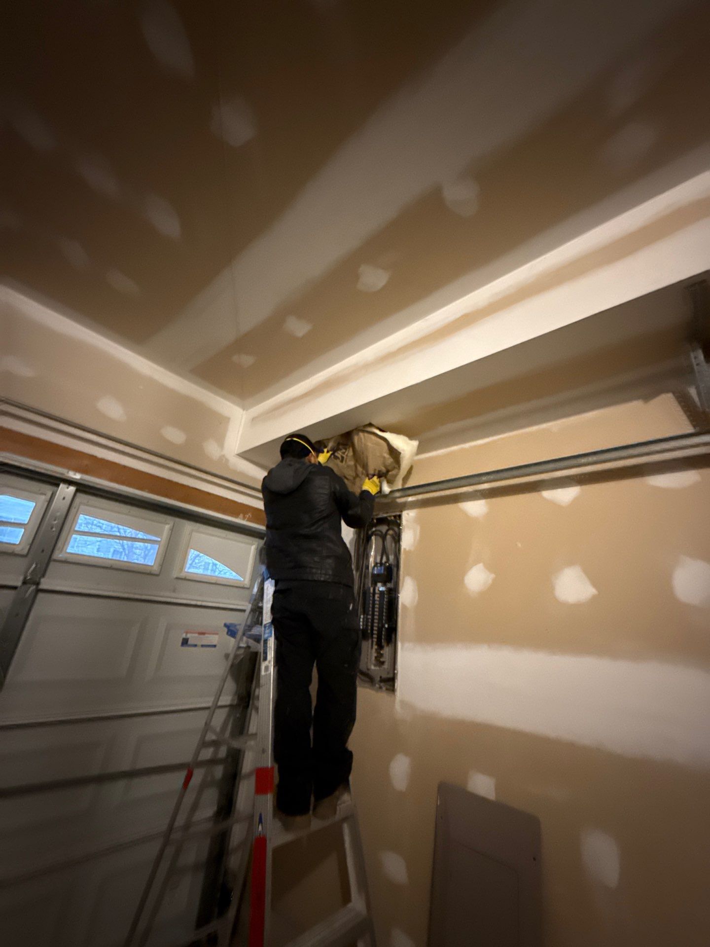 Structural drying in progress with equipment placement optimized for airflow across affected surfaces.