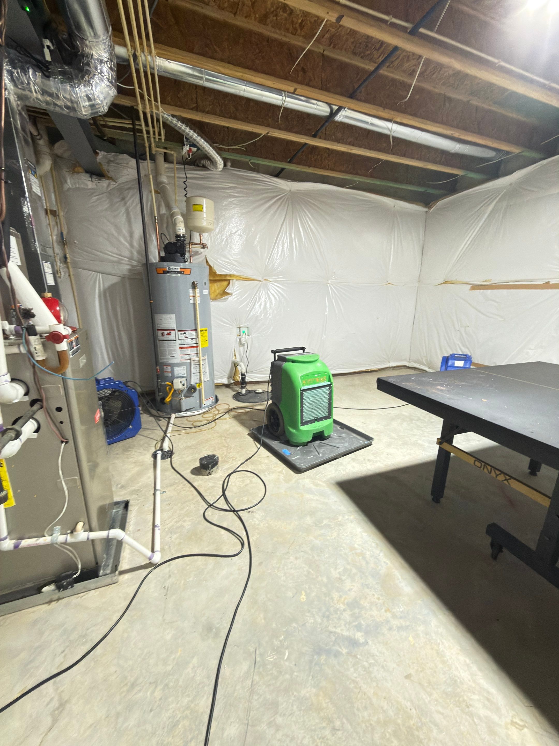 Equipment removal and site preparation as the Stafford mold remediation nears completion.