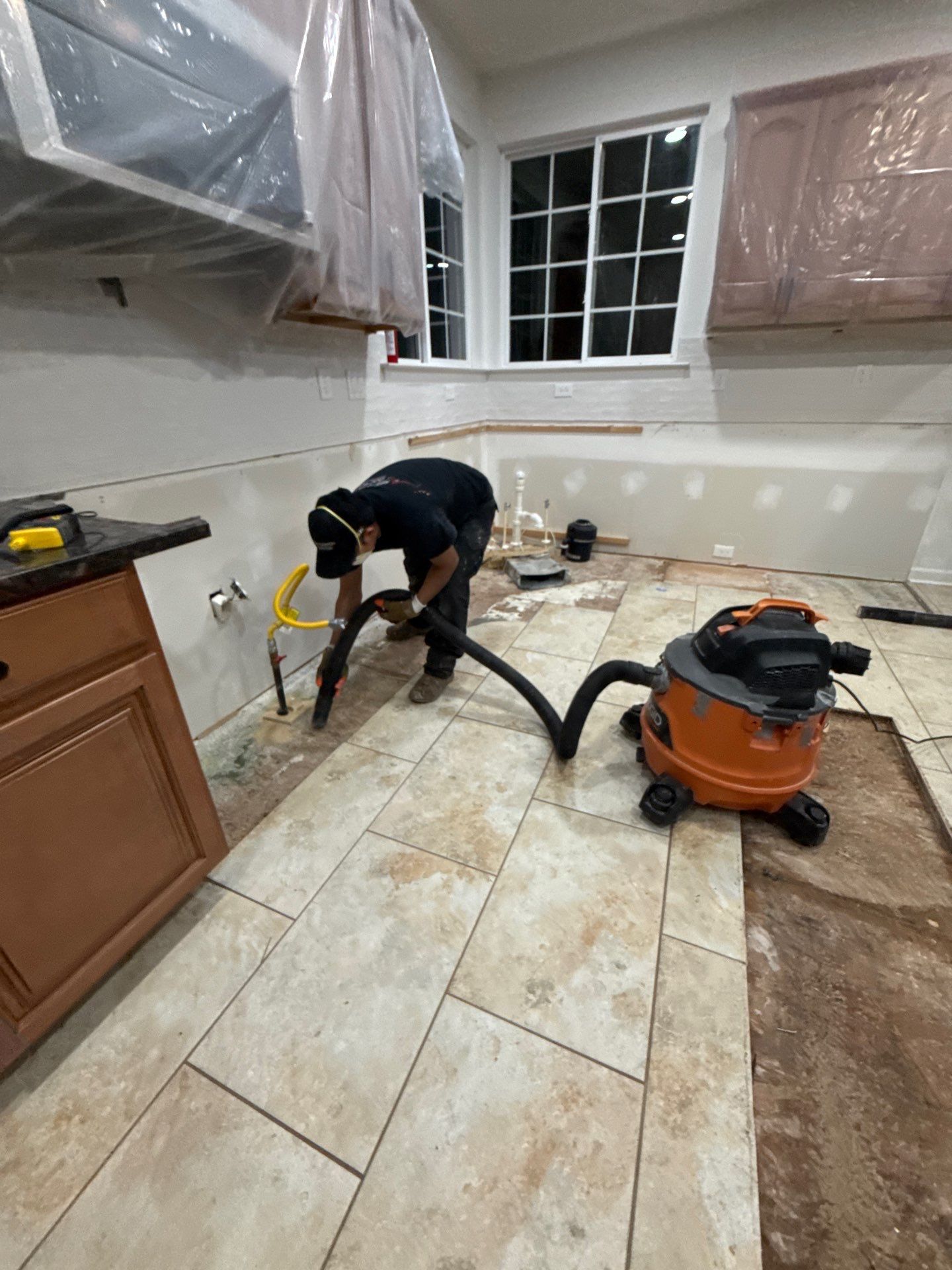 Structural areas restored and verified dry, concluding the mold remediation process.