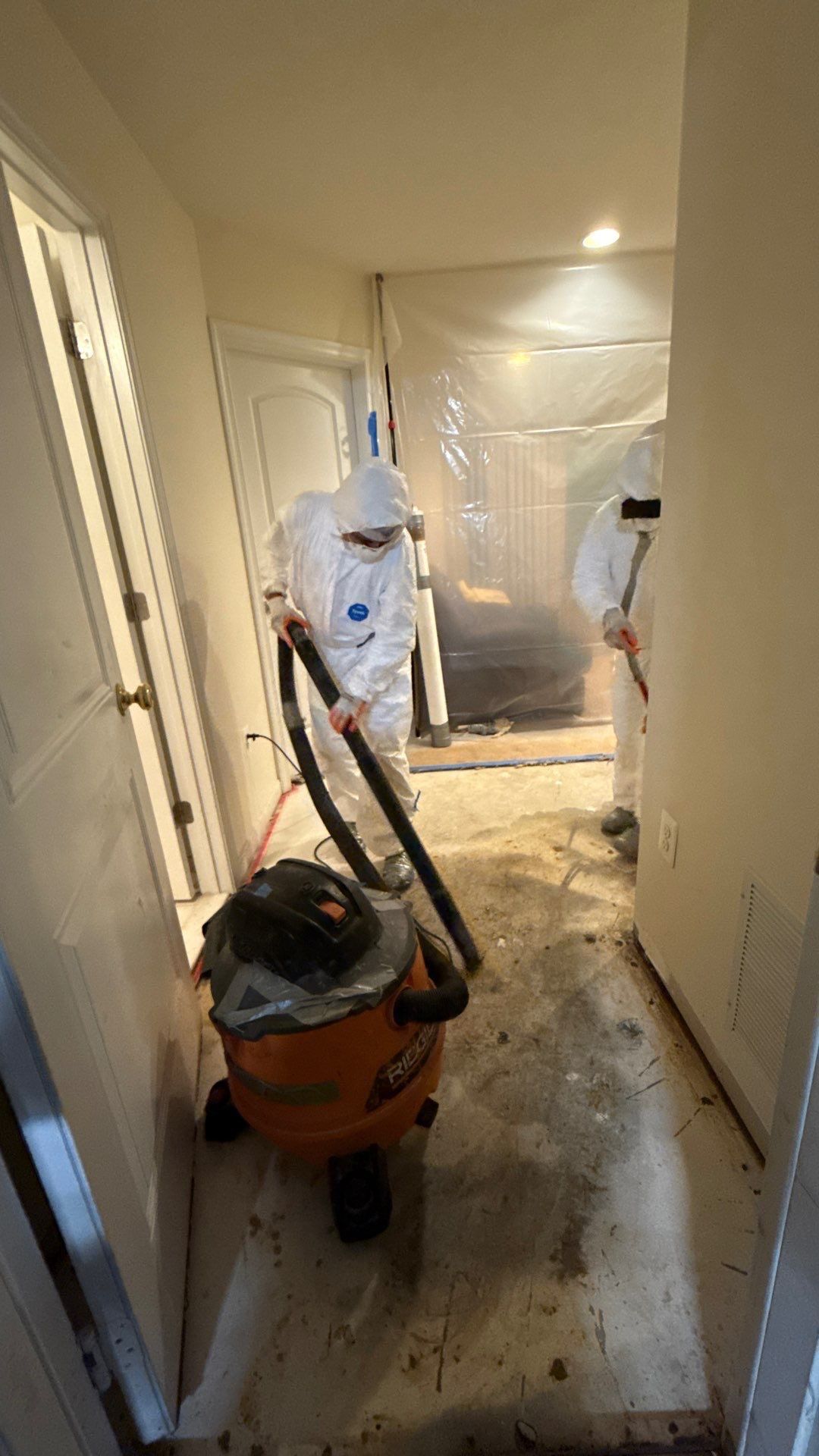 Moisture monitoring and equipment adjustment mid-sequence in Warrenton water damage restoration.