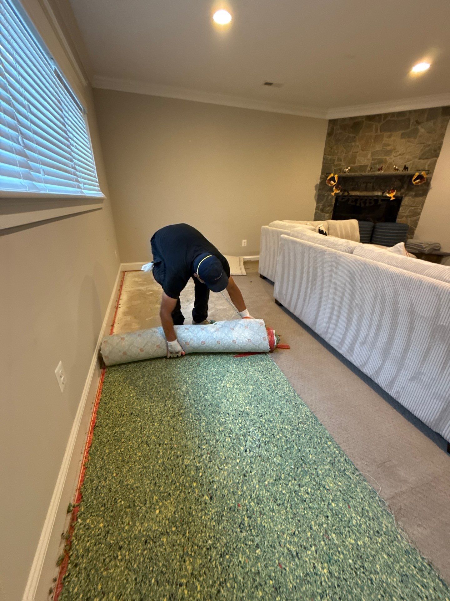 Completed wall replacement and structural drying in Church water damage restoration.
