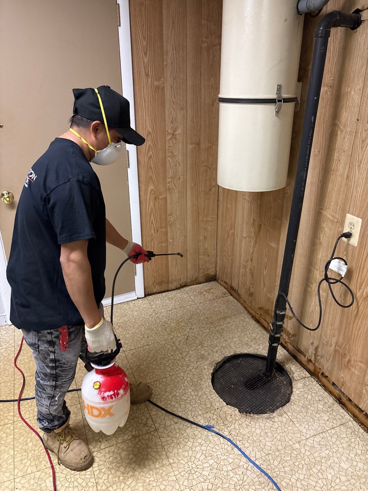 Final-stage structural drying verification in McLean water damage restoration, materials prepared for return to service.