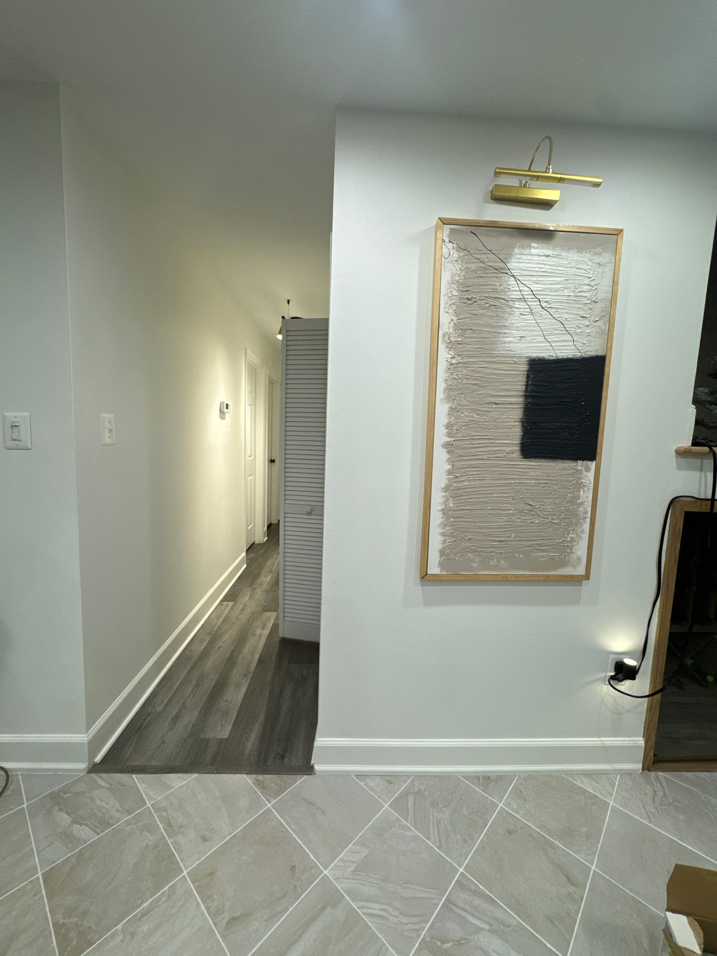 Moisture mapping in progress across affected structural surfaces during Sterling mold remediation.