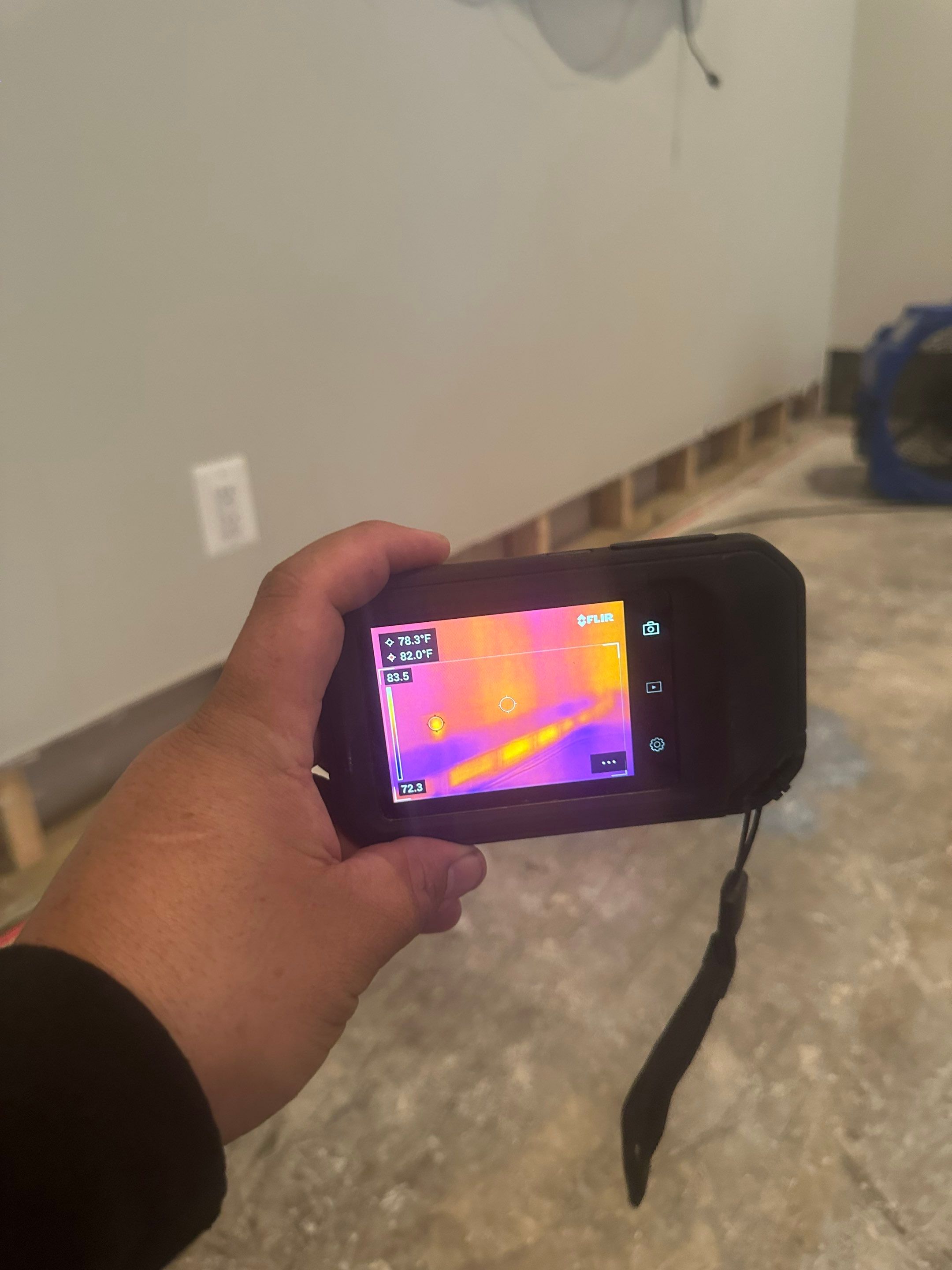 Finished wall replacement completing Arlington water damage restoration work.