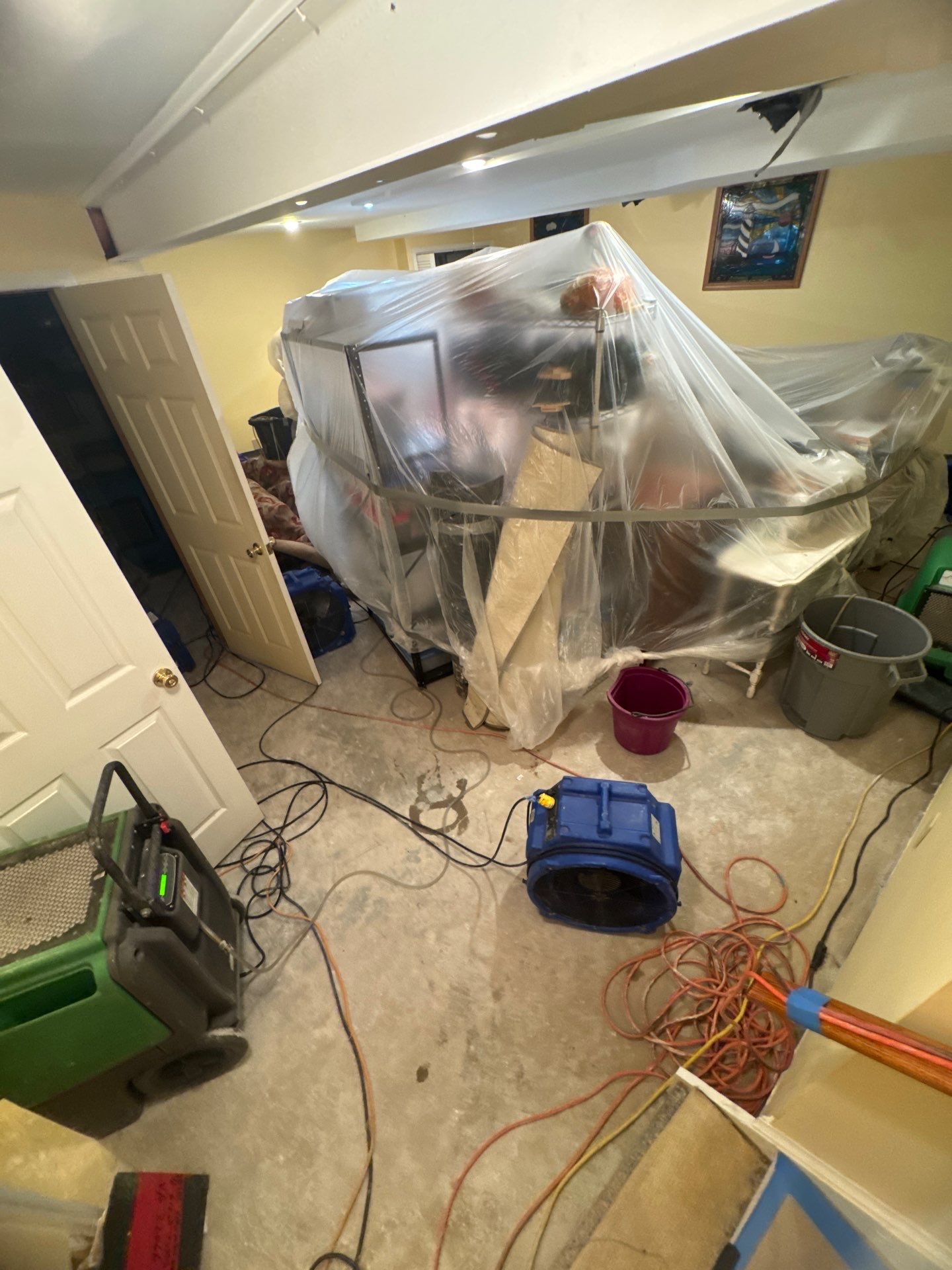 Dried and restored interior space following completion of Great Falls mold remediation.