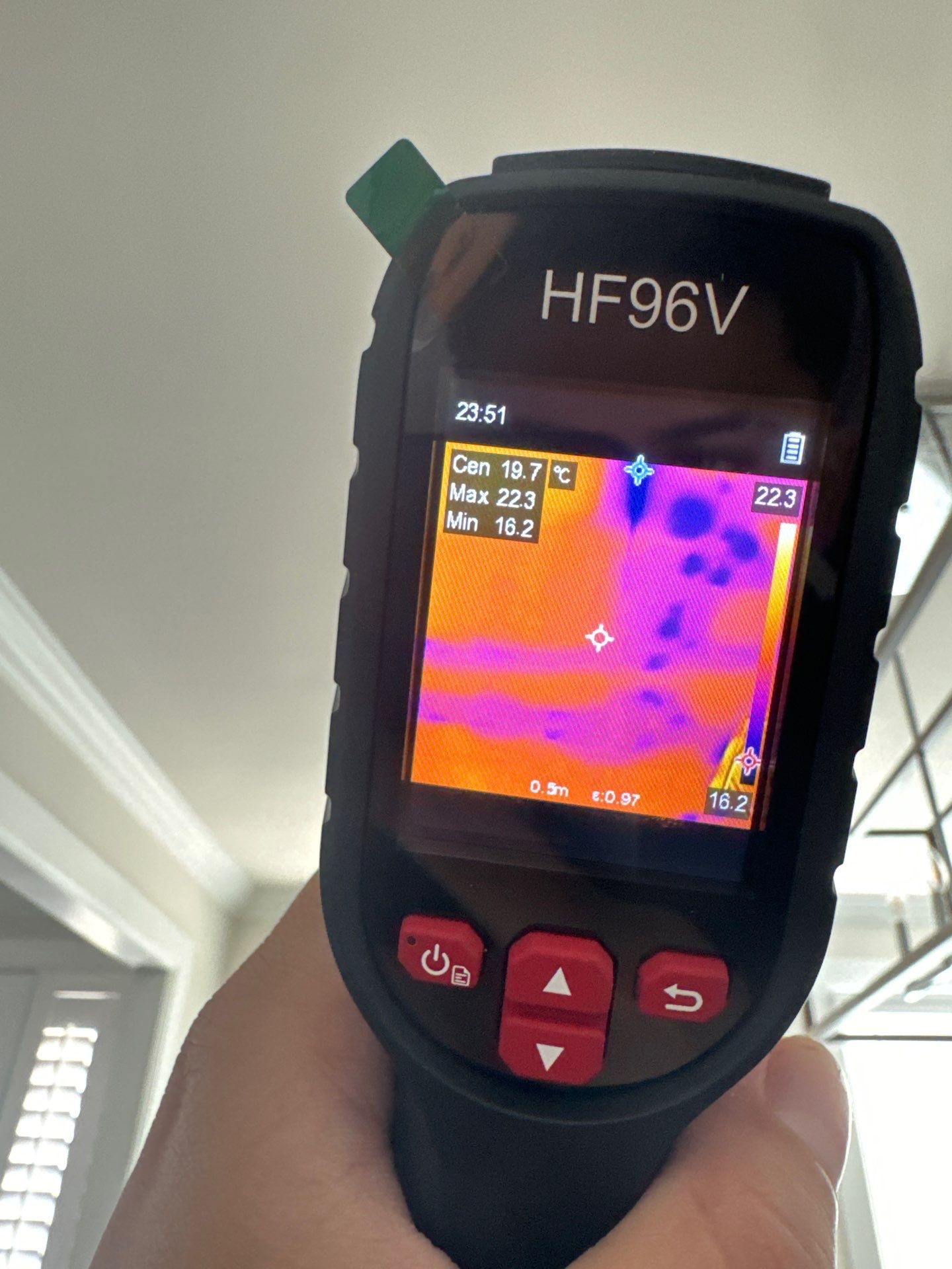 Final thermal inspection confirms moisture levels normalized after water damage restoration.