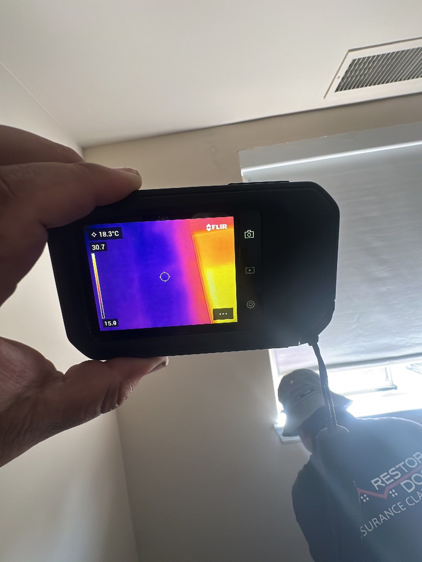 Structural cavity exposed for inspection and airflow optimization during active drying phase.
