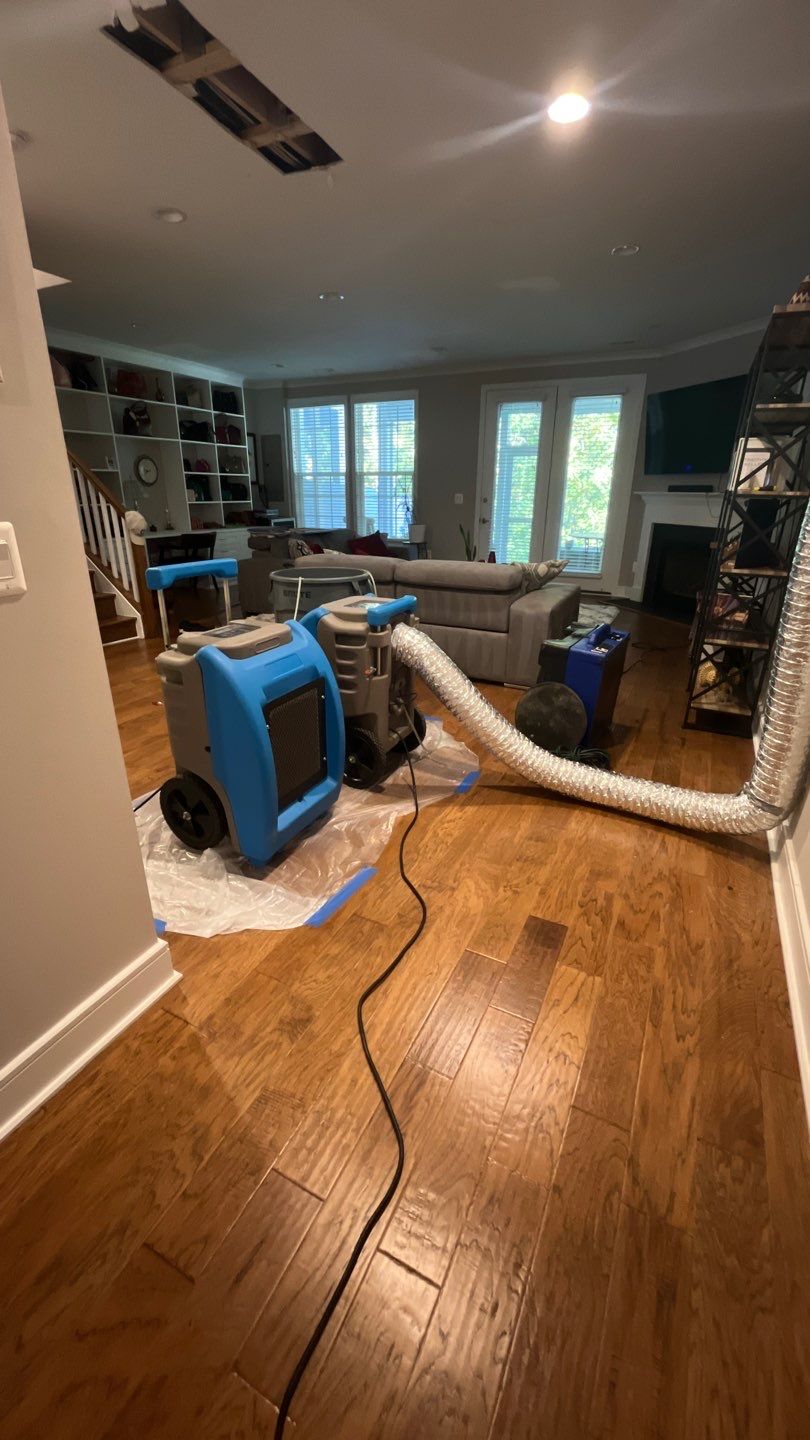 Final structural inspection and clearance documentation after water extraction and mold remediation in Franconia.