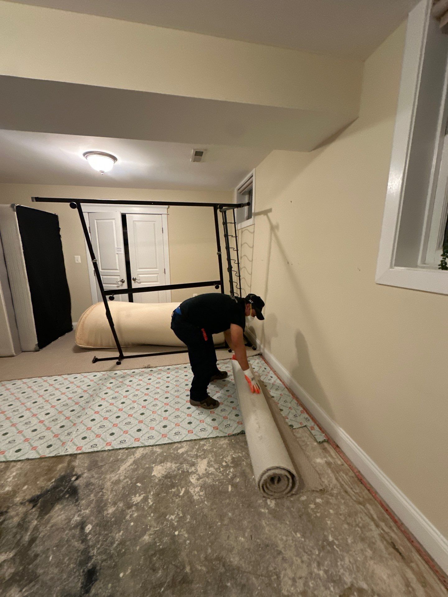 Containment and extraction work progressing through mold remediation scope.