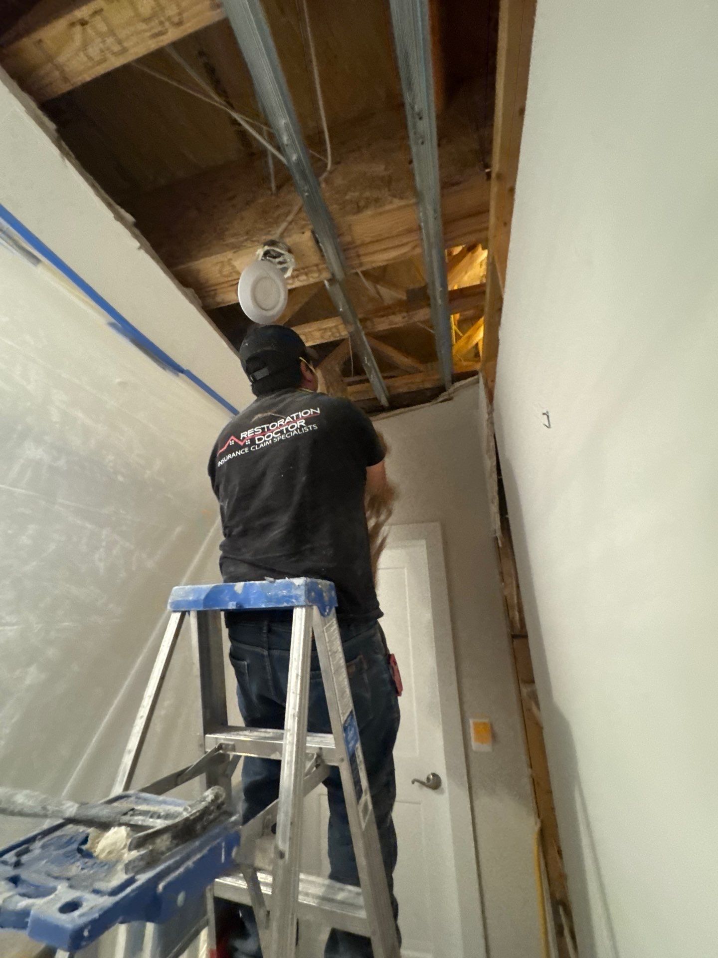 Mold remediation in Reston begins with dehumidification equipment positioned to control moisture levels in affected space.