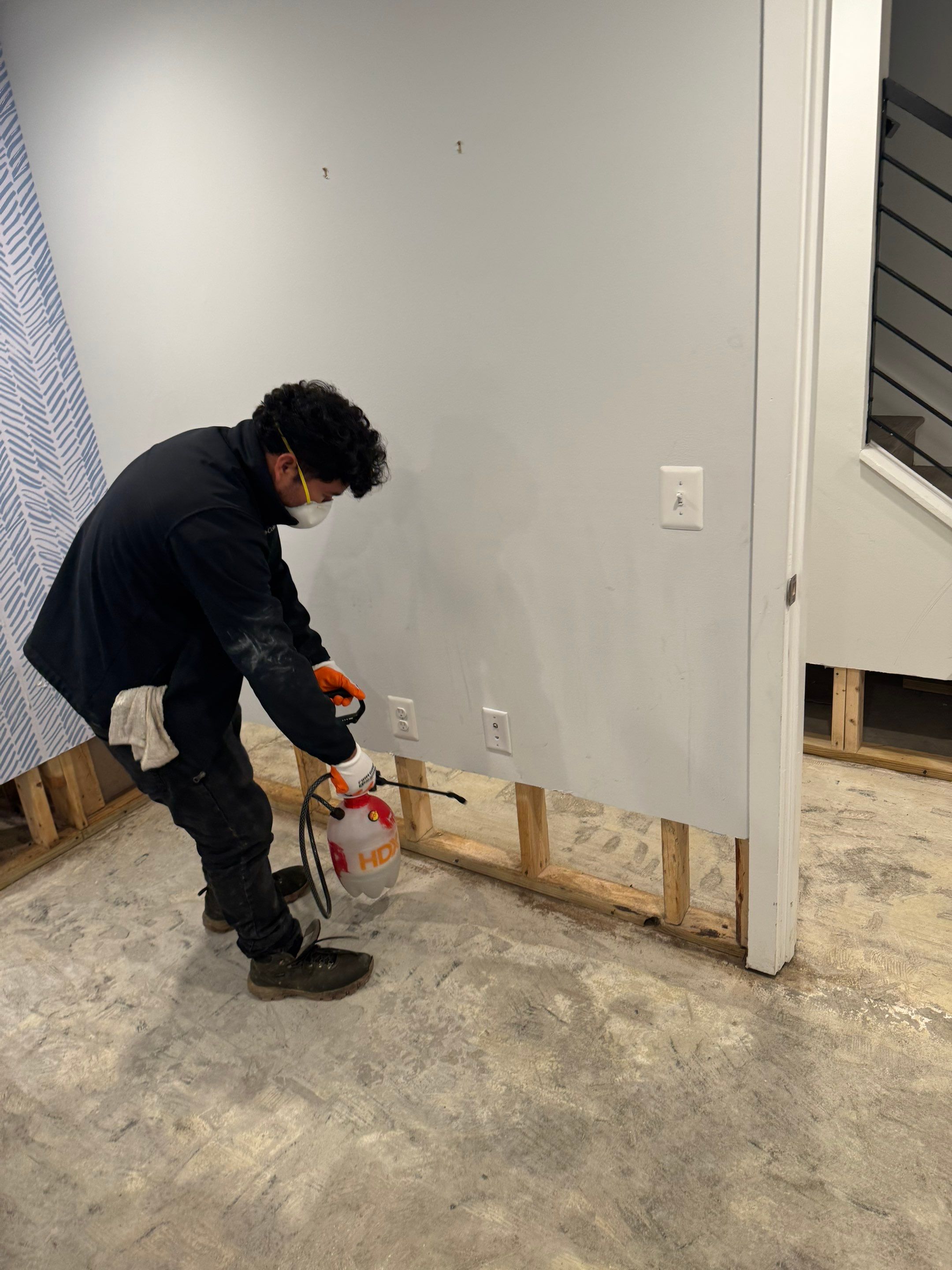 Finished flooring and new baseboards installed after mold remediation and structural drying complete in Fairfax.