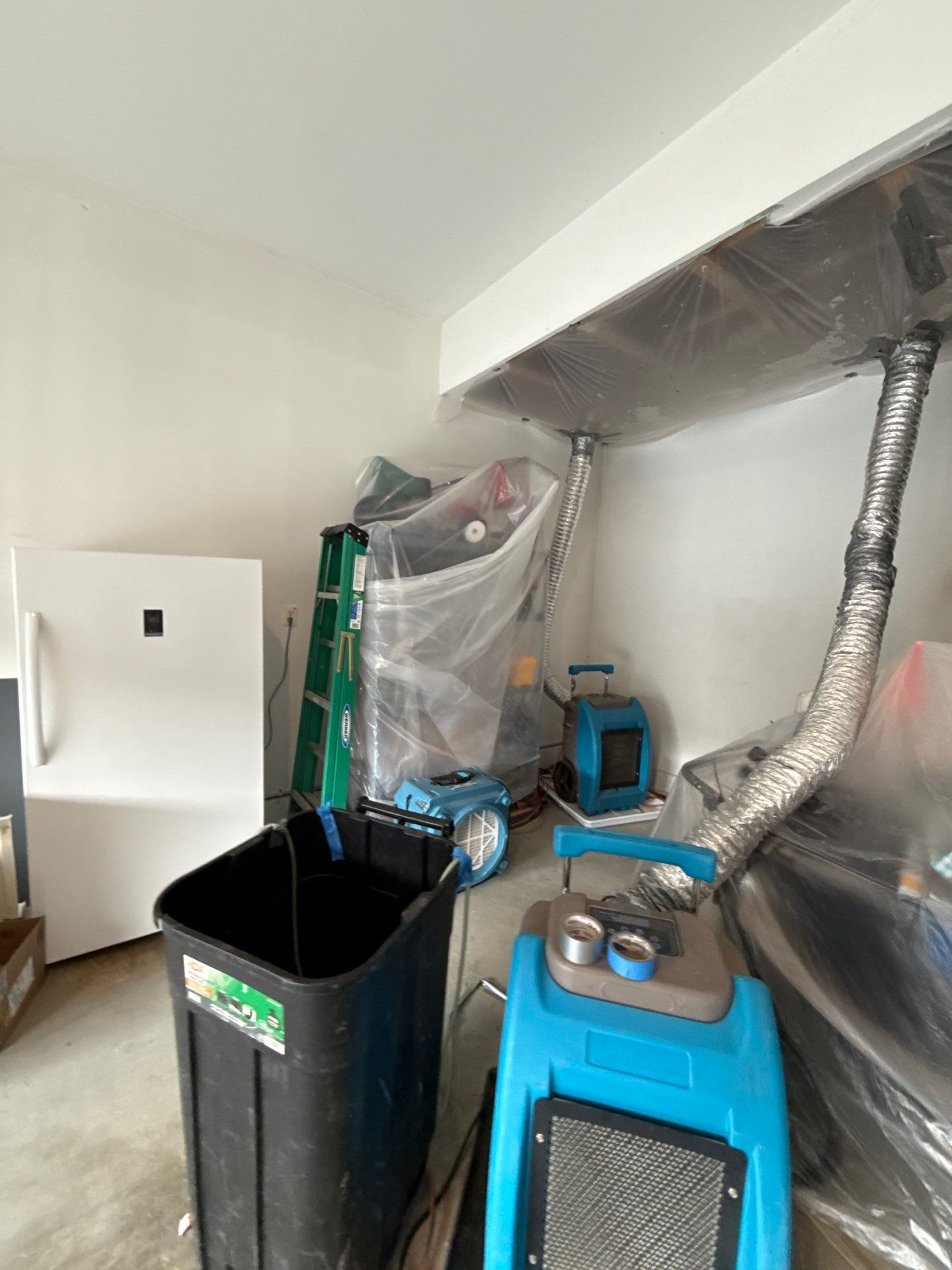 Completed mold remediation in Ashburn with moisture levels normalized.