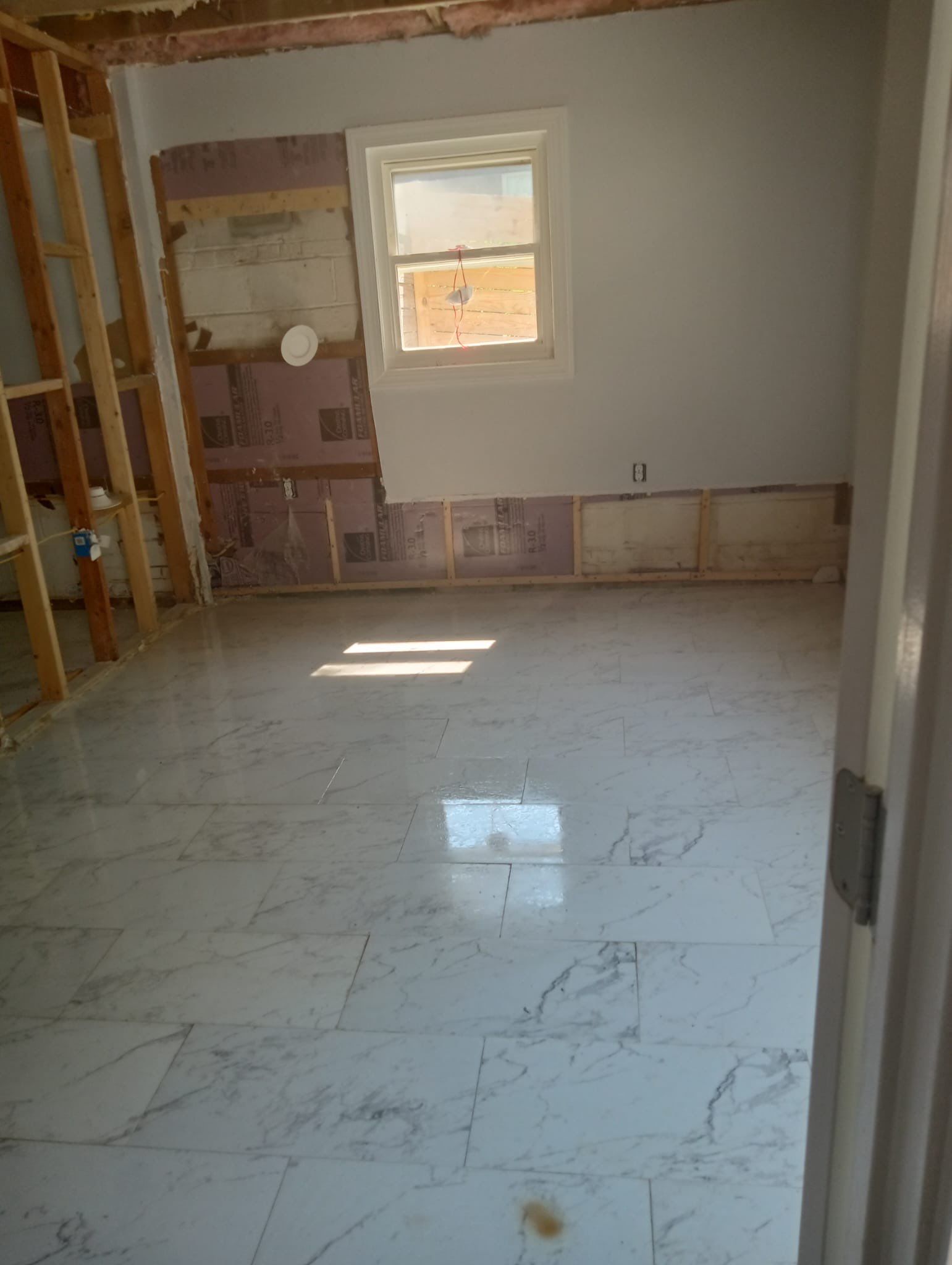 Completed water restoration with flooring remediation and structural drying finished.