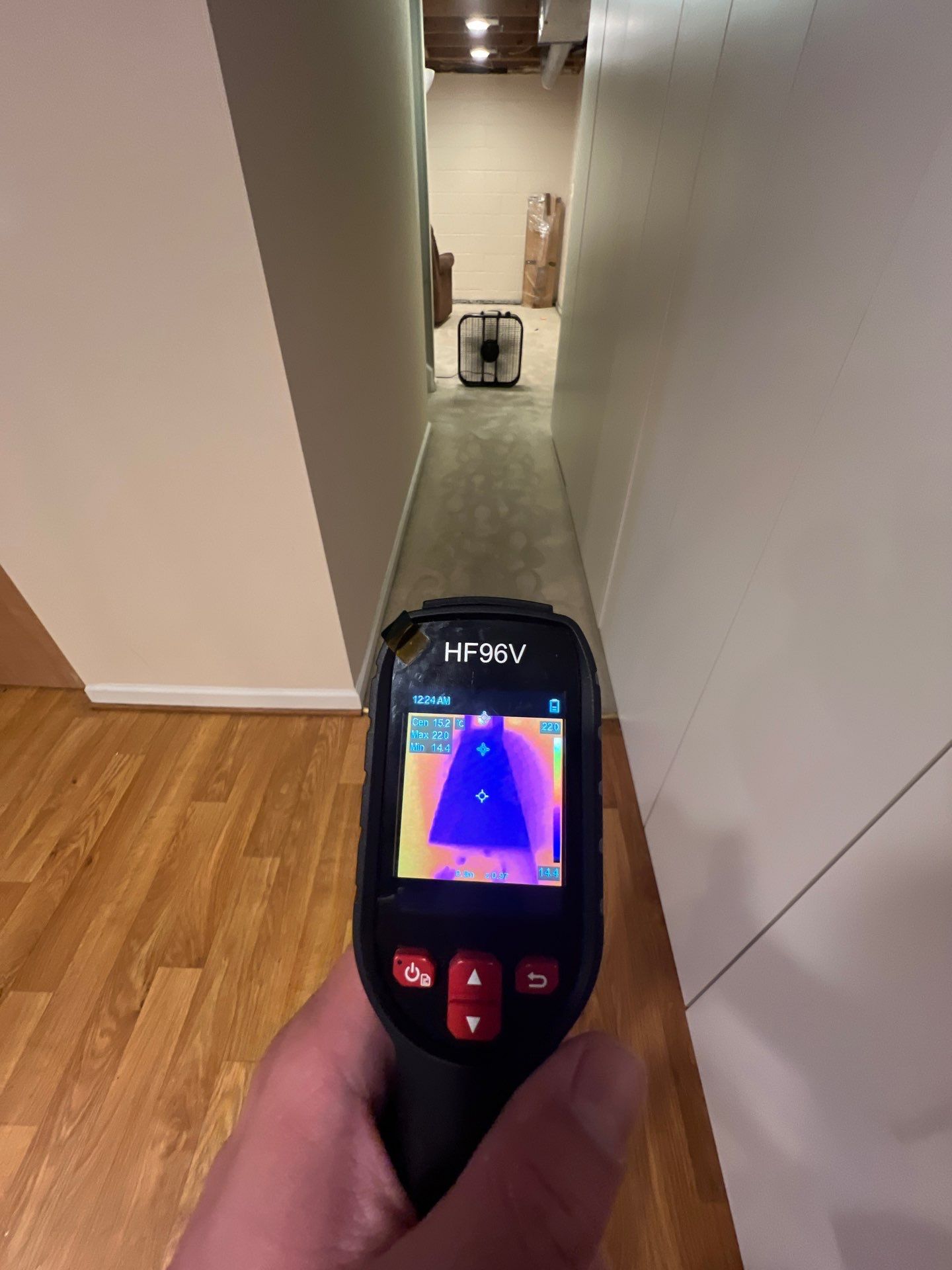 Completed containment and thermal inspection phase of Springfield water damage restoration job.