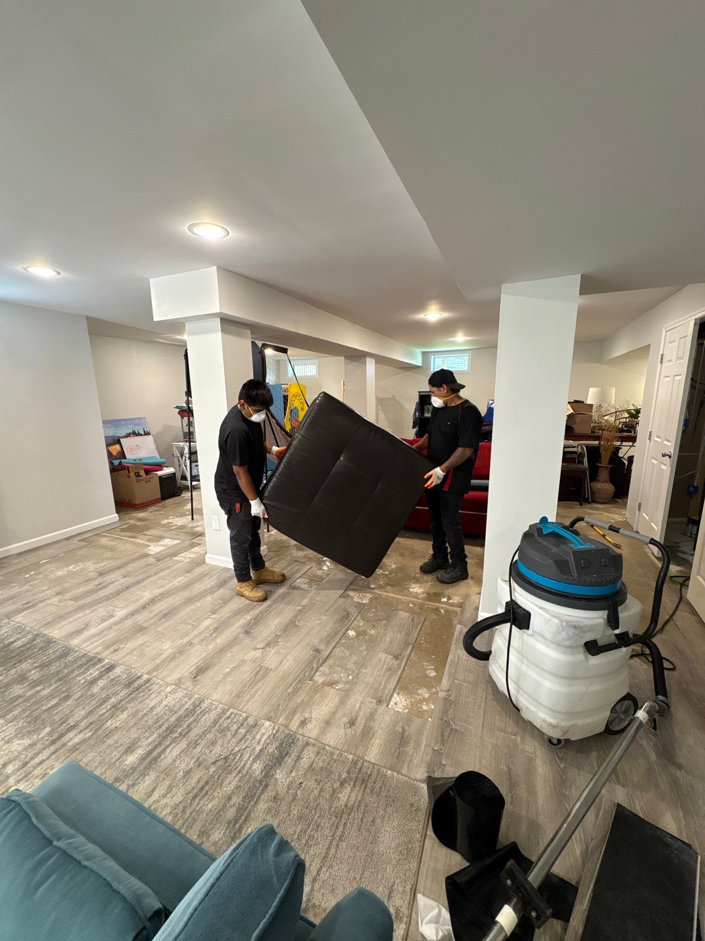 Water damage restoration in Gainesville begins with structural assessment and equipment placement for drying.