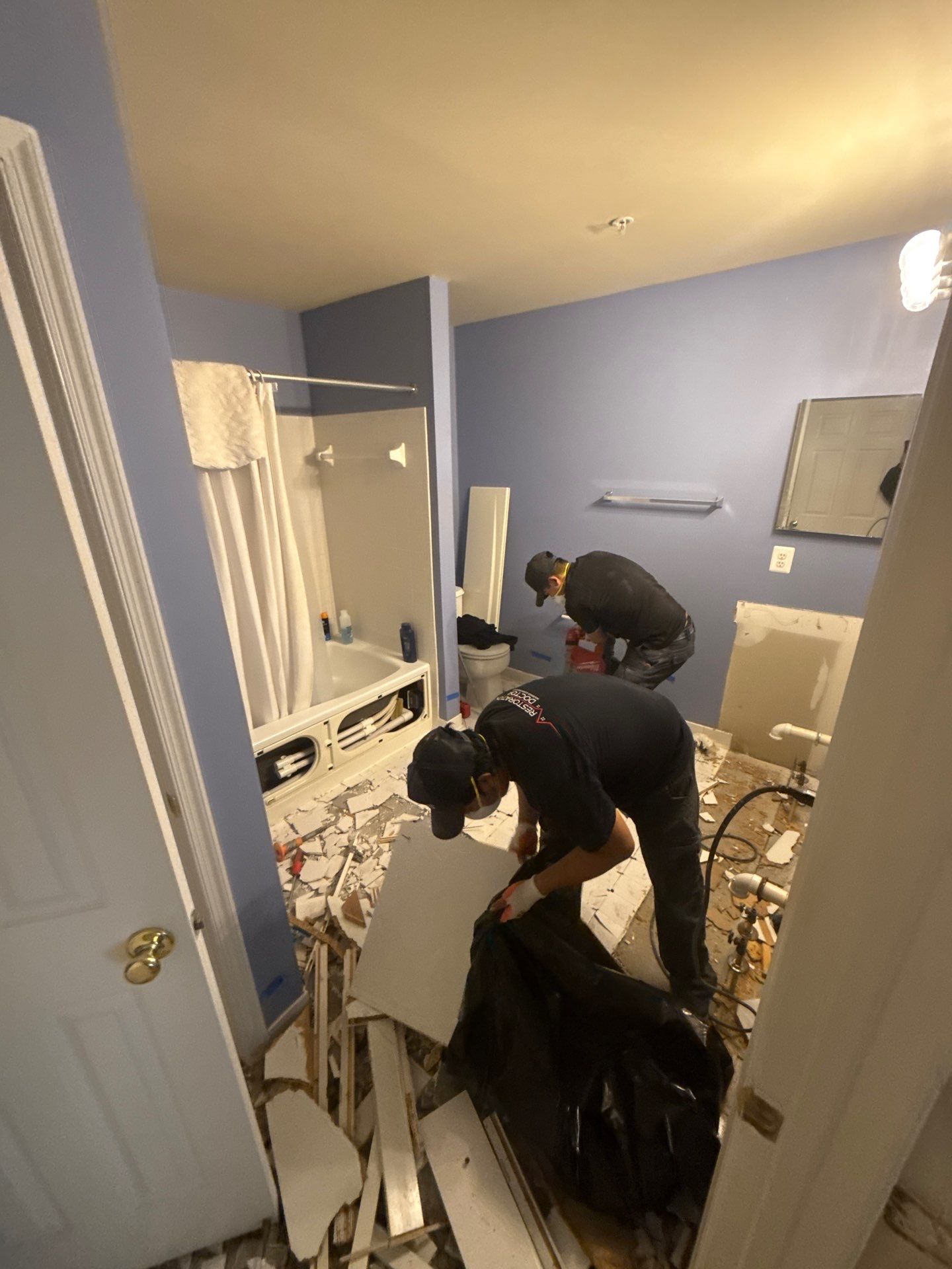 Final thermal imaging verification confirming moisture removal in Reston restoration.
