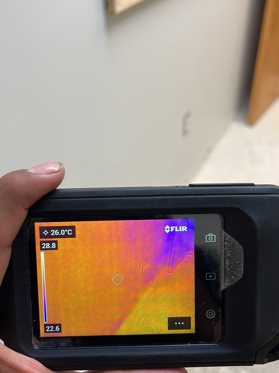 Moisture mapping in progress, documenting drying progress across affected building materials.