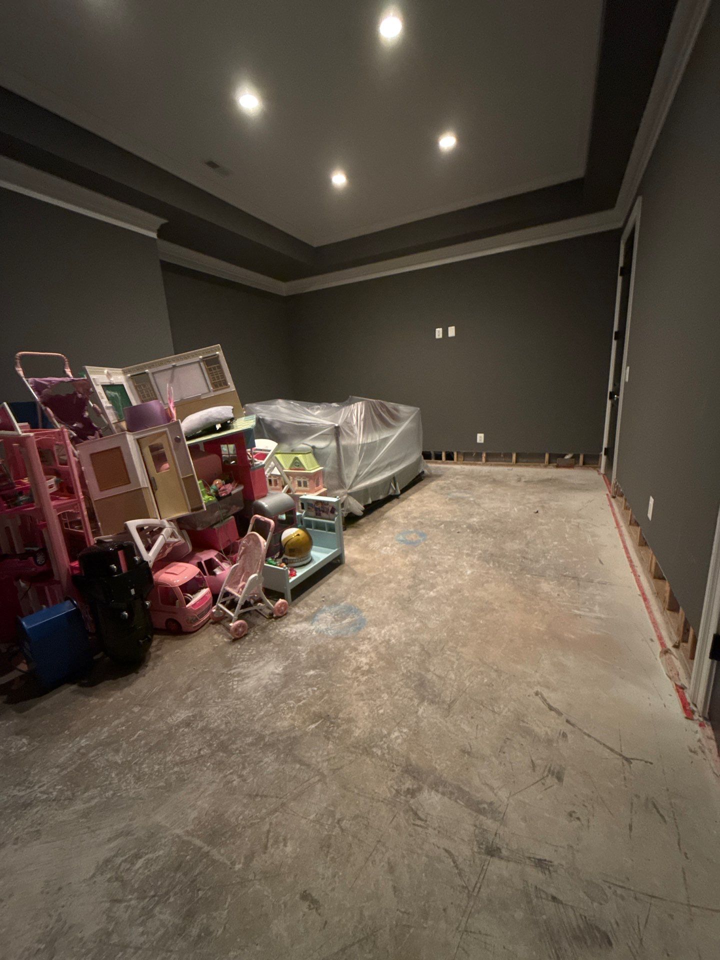 Sanitizing application to structural surfaces as part of Arlington water damage restoration.