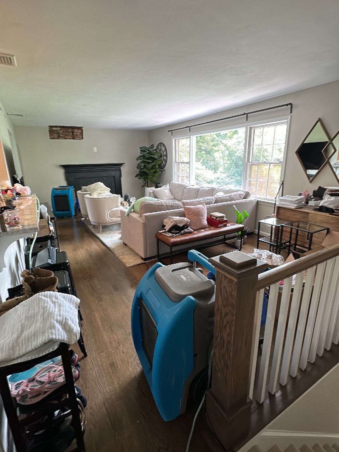 Thermal imaging reveals moisture distribution in Falls Church water damage restoration.