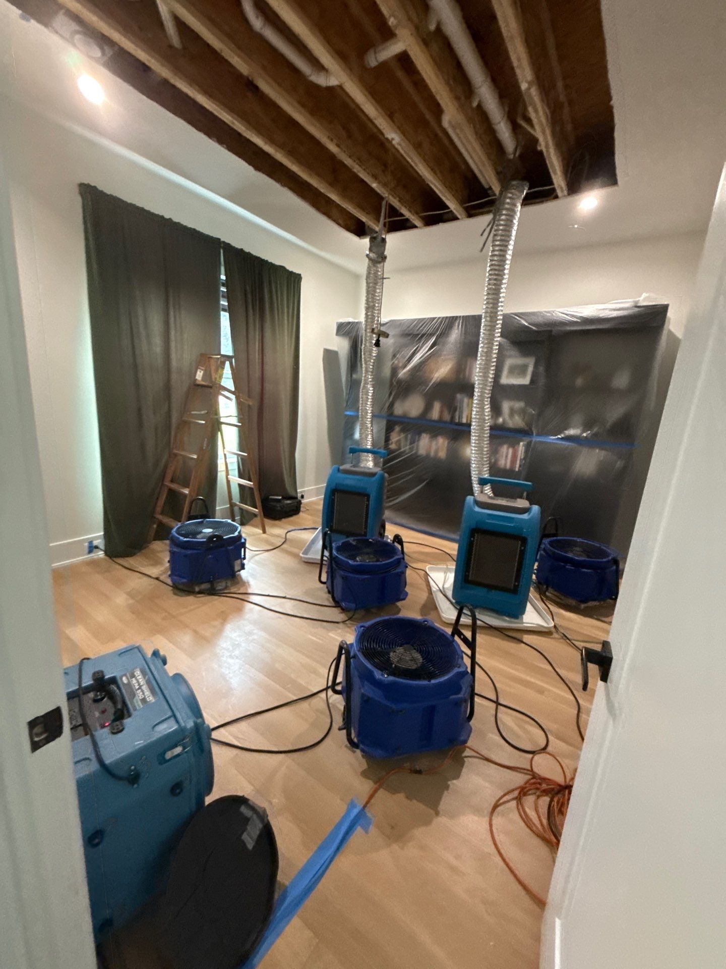 Ceiling repair completion following water damage restoration and structural drying in Church, VA.