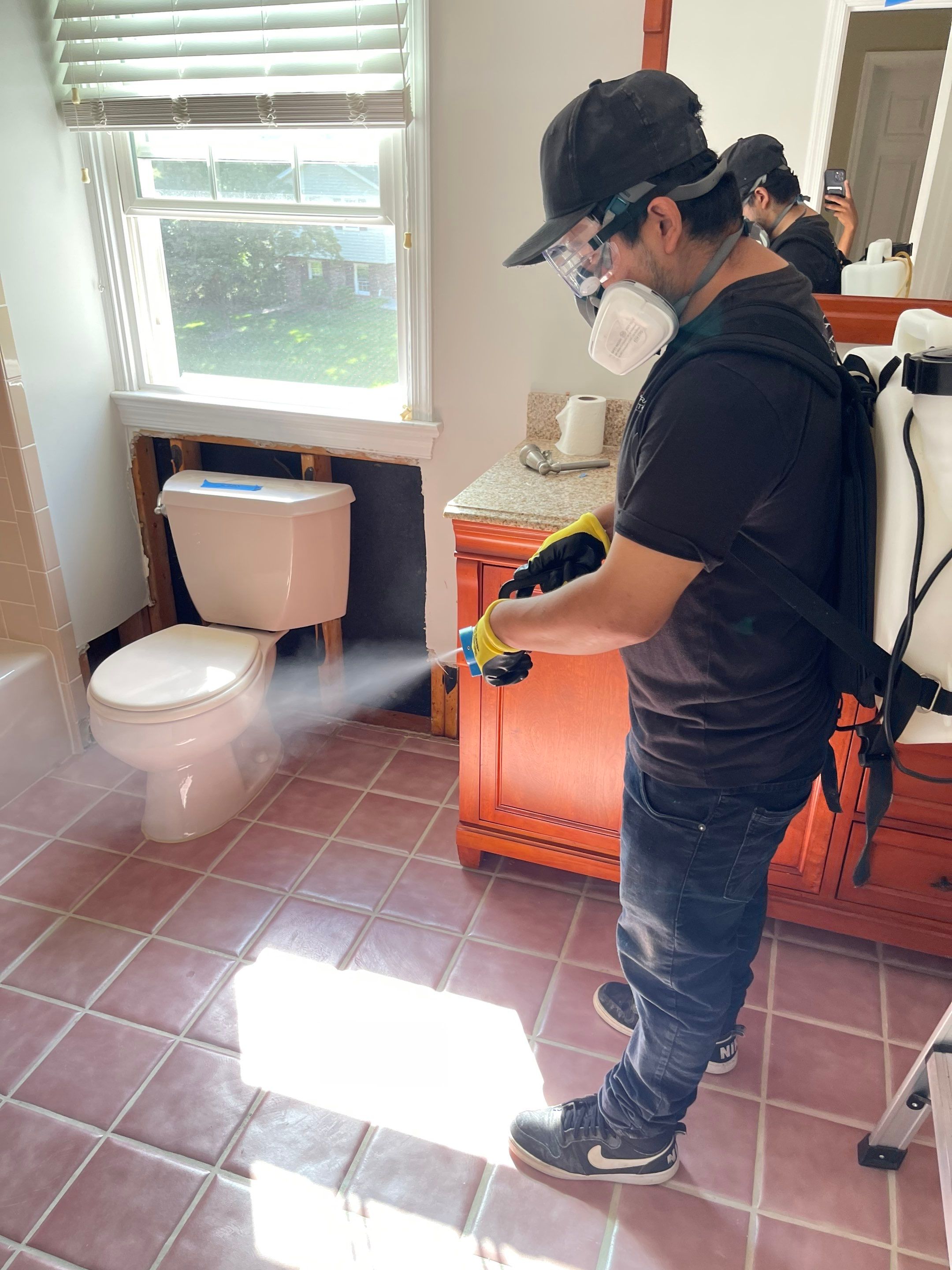 Final structural drying phase complete, Vienna water damage restoration nearing completion.