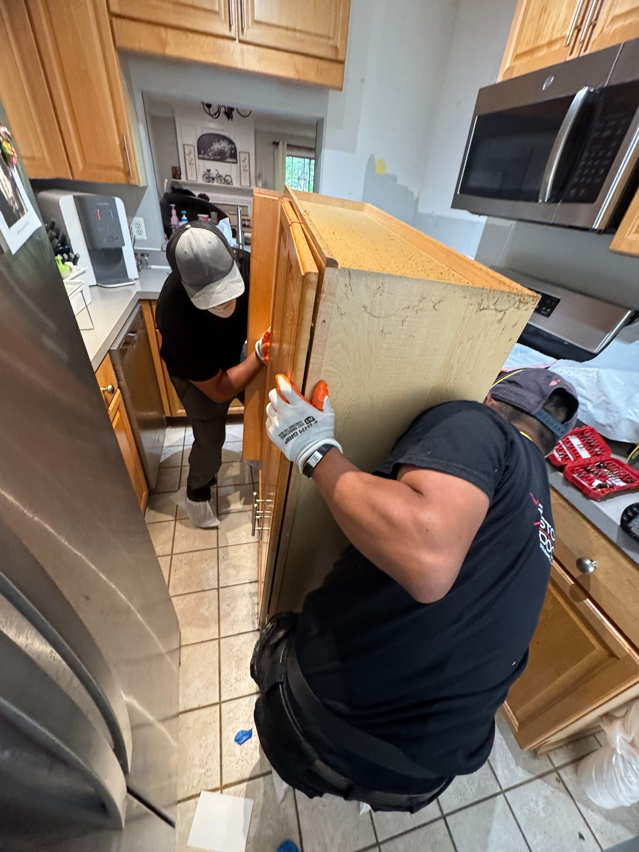 Continued structural drying and moisture extraction during restoration sequence.