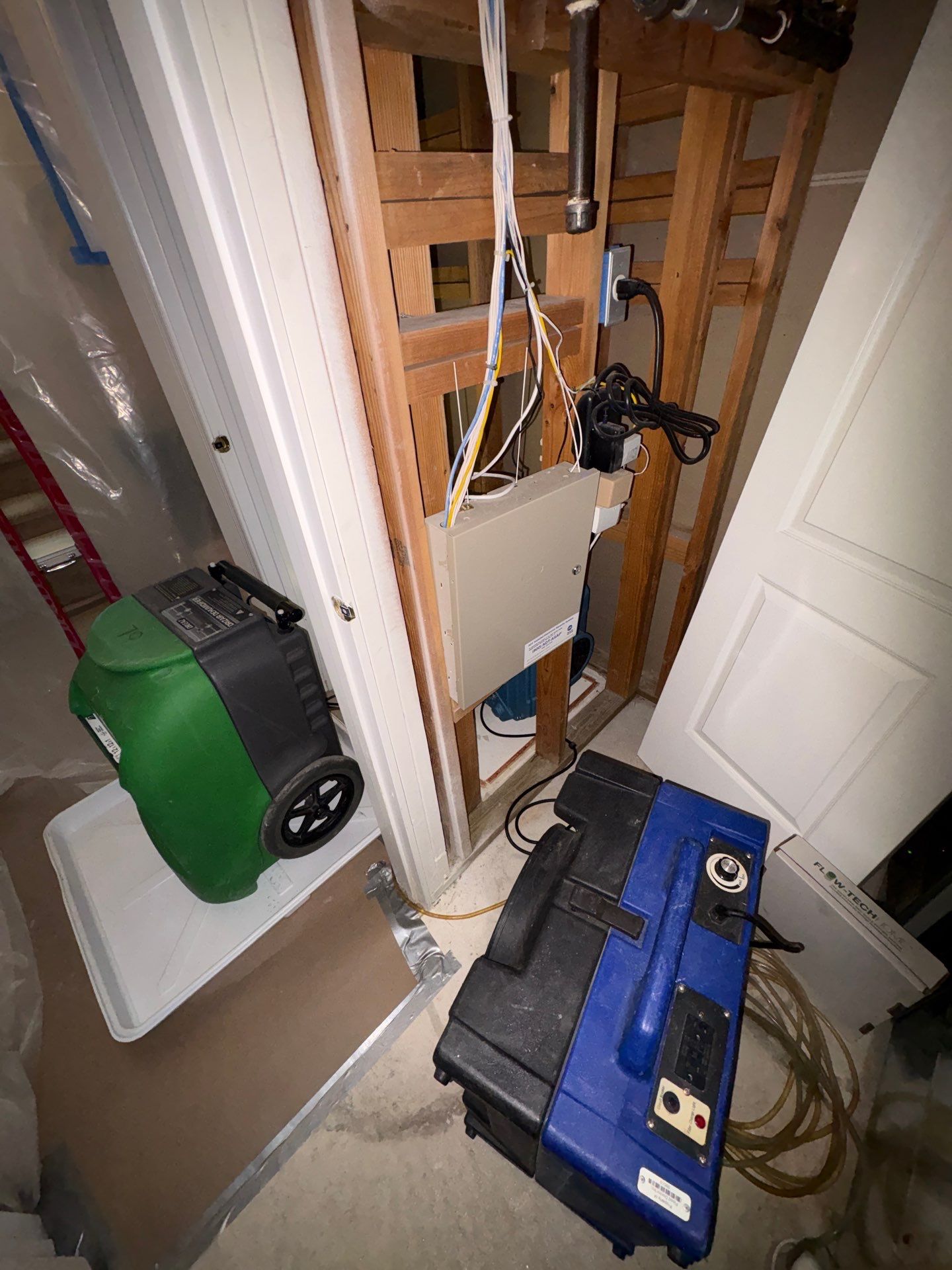 Final-stage mold remediation in South Riding with equipment removal and sanitization complete.