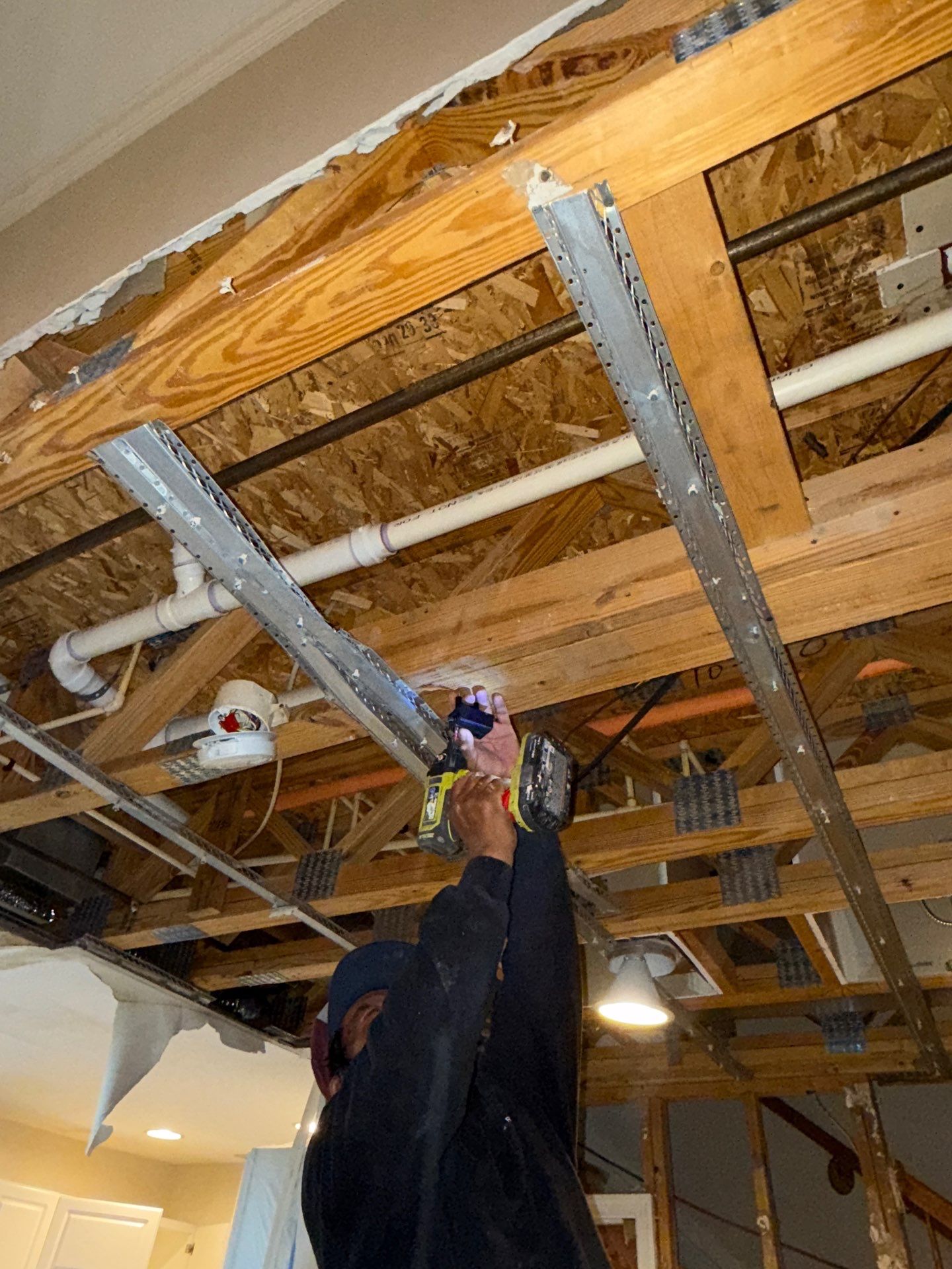 Thermal imaging reveals moisture distribution during mold remediation assessment in Reston.
