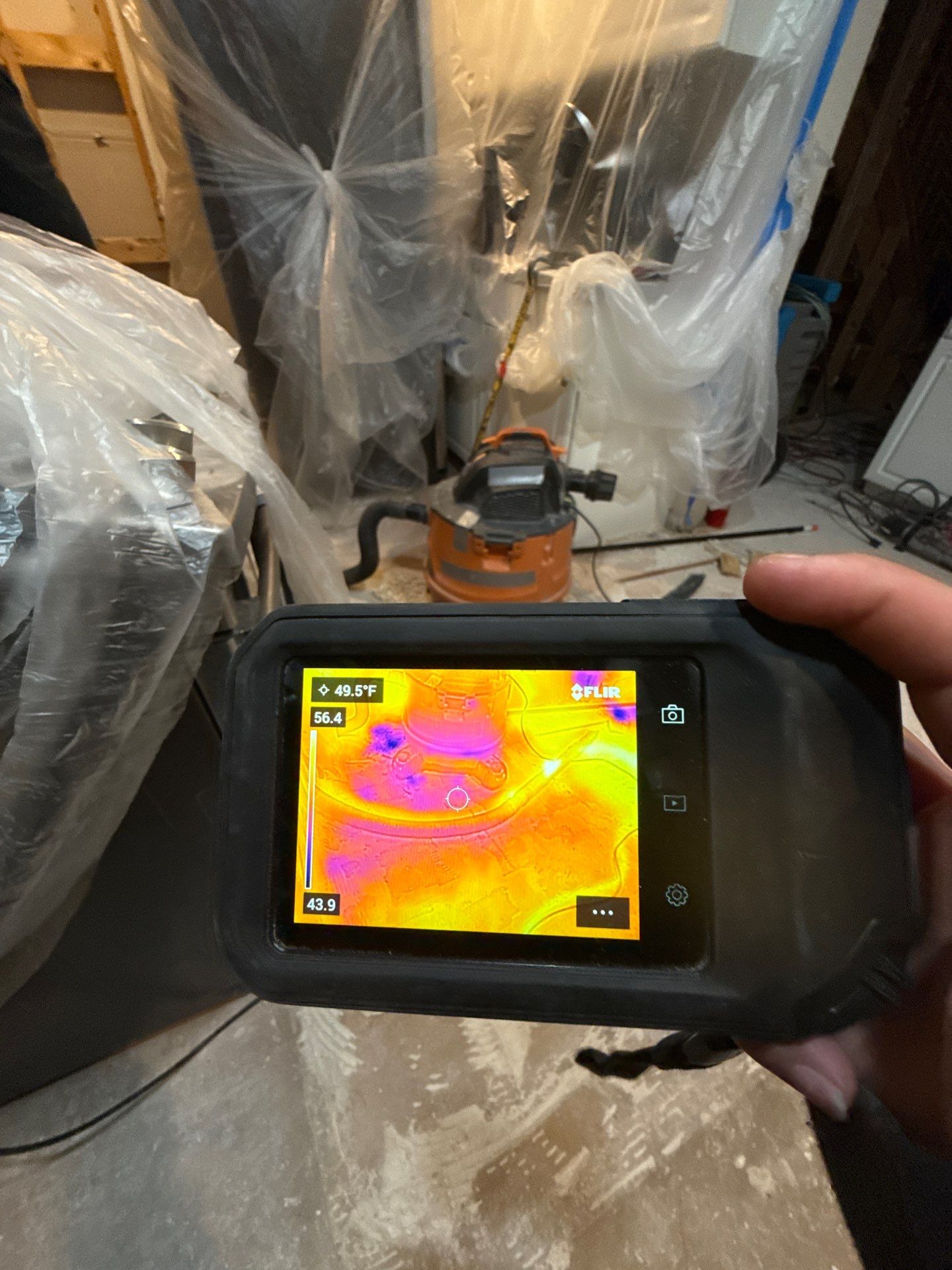 Structural drying equipment positioned to eliminate residual moisture from affected areas.