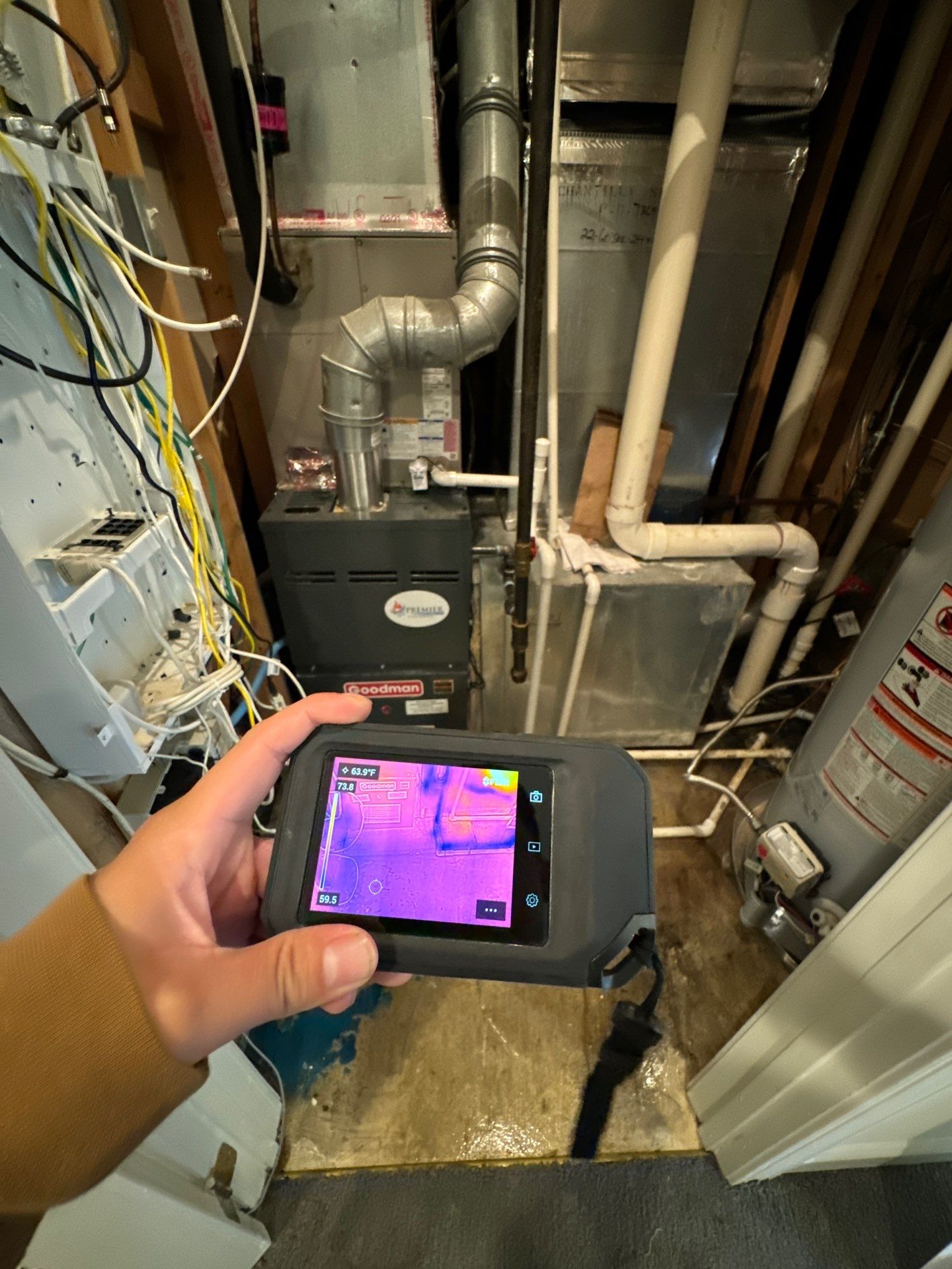 Moisture inspection mapping progress across affected building materials.