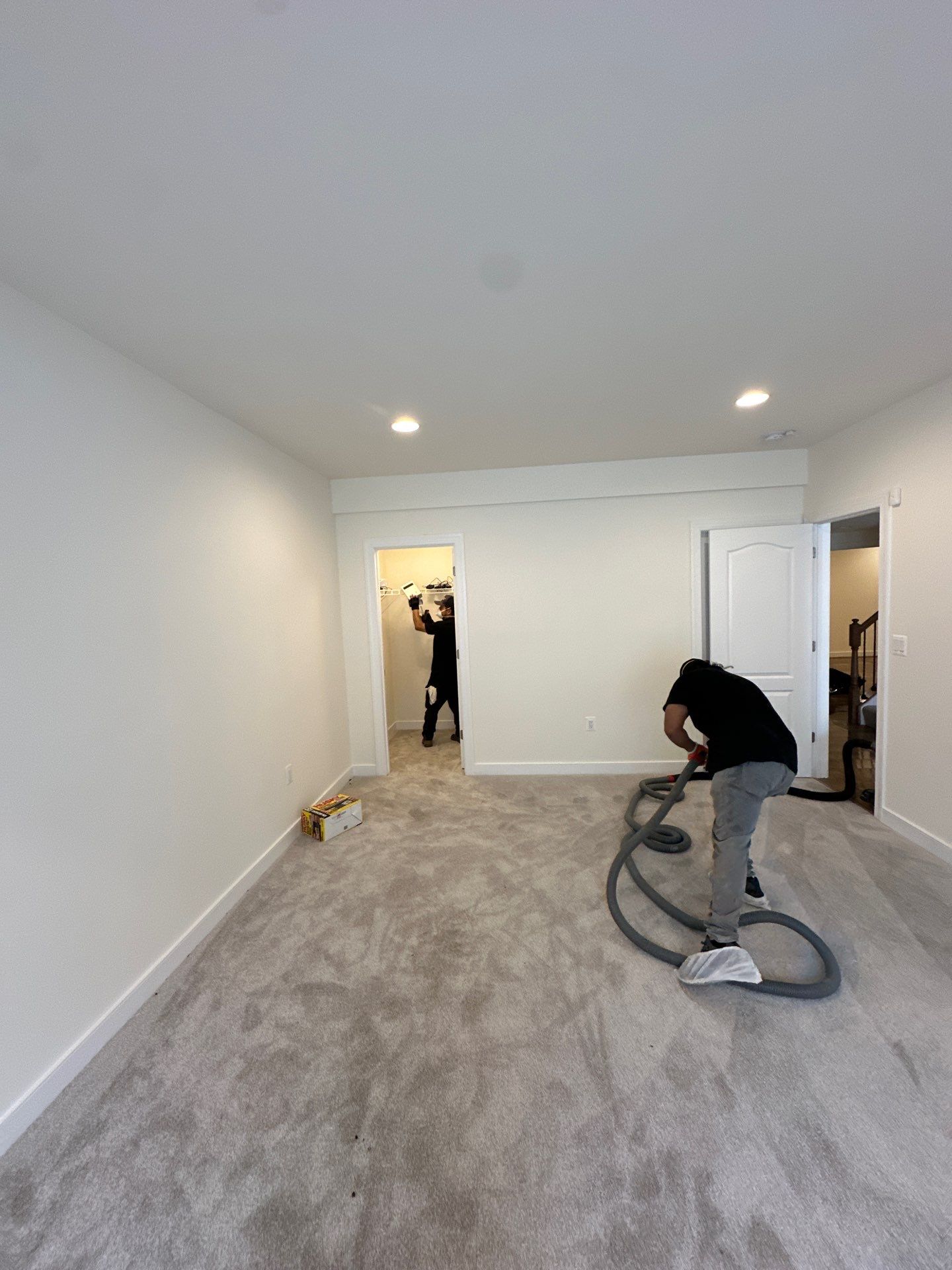 Standing water extraction underway during water damage restoration in Nokesville, Virginia.