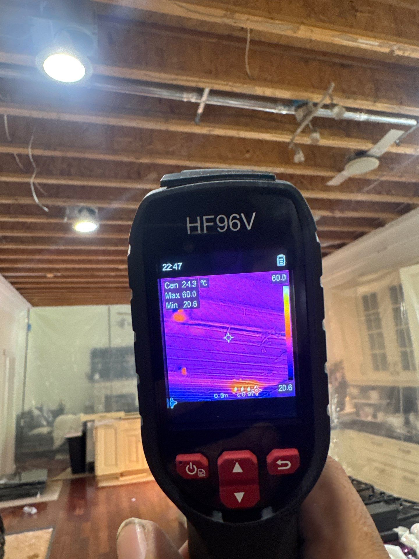 Structural drying setup with dehumidifiers and air movers deployed during mold remediation work.