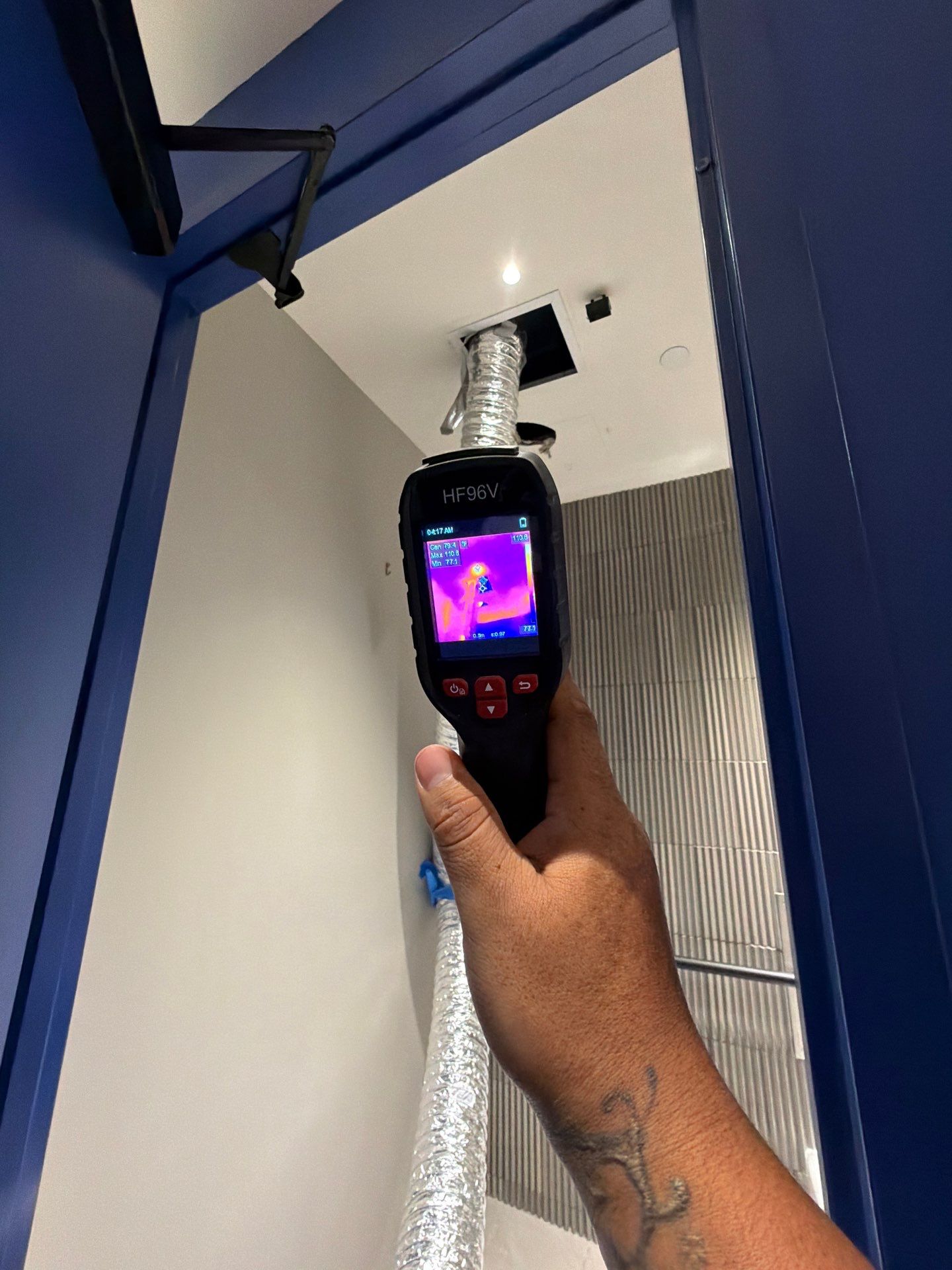 Structural drying equipment positioned throughout affected space during water restoration process.