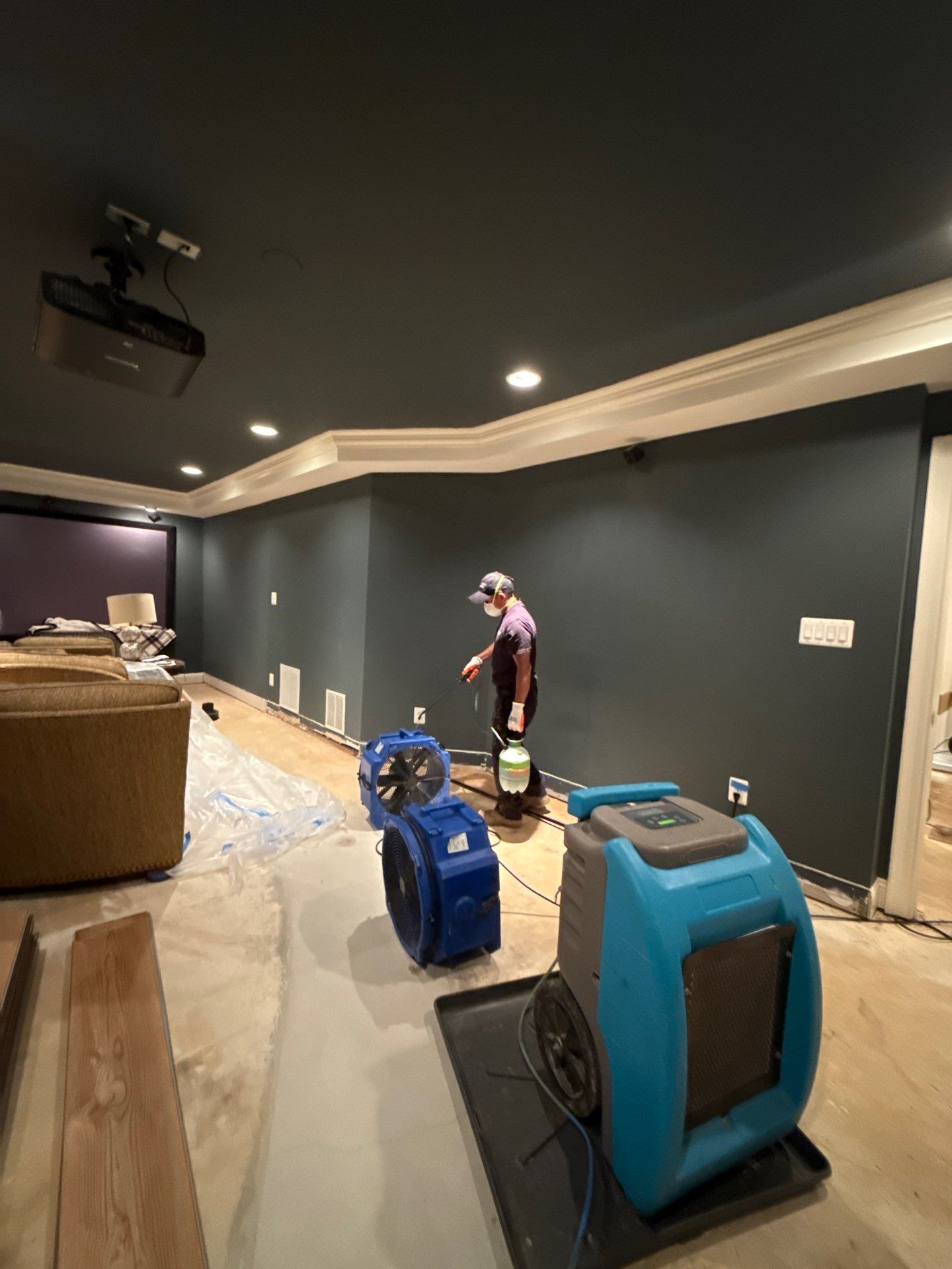Standing water extraction and thermal imaging begin water damage restoration in Great Falls.