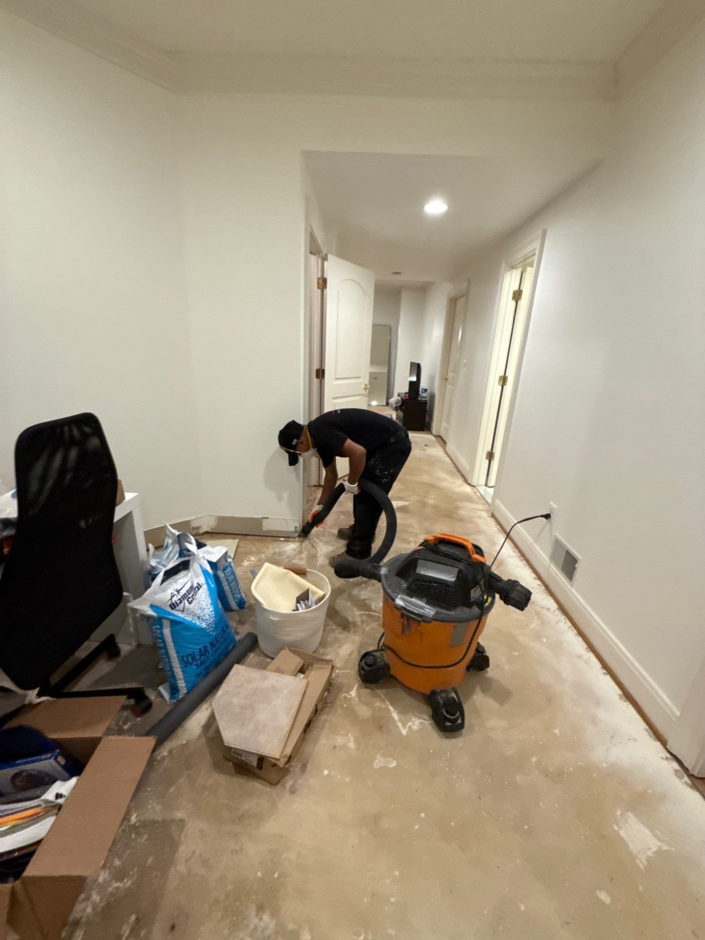 Water damage restoration in Great Falls reaches completion after extraction and drying.