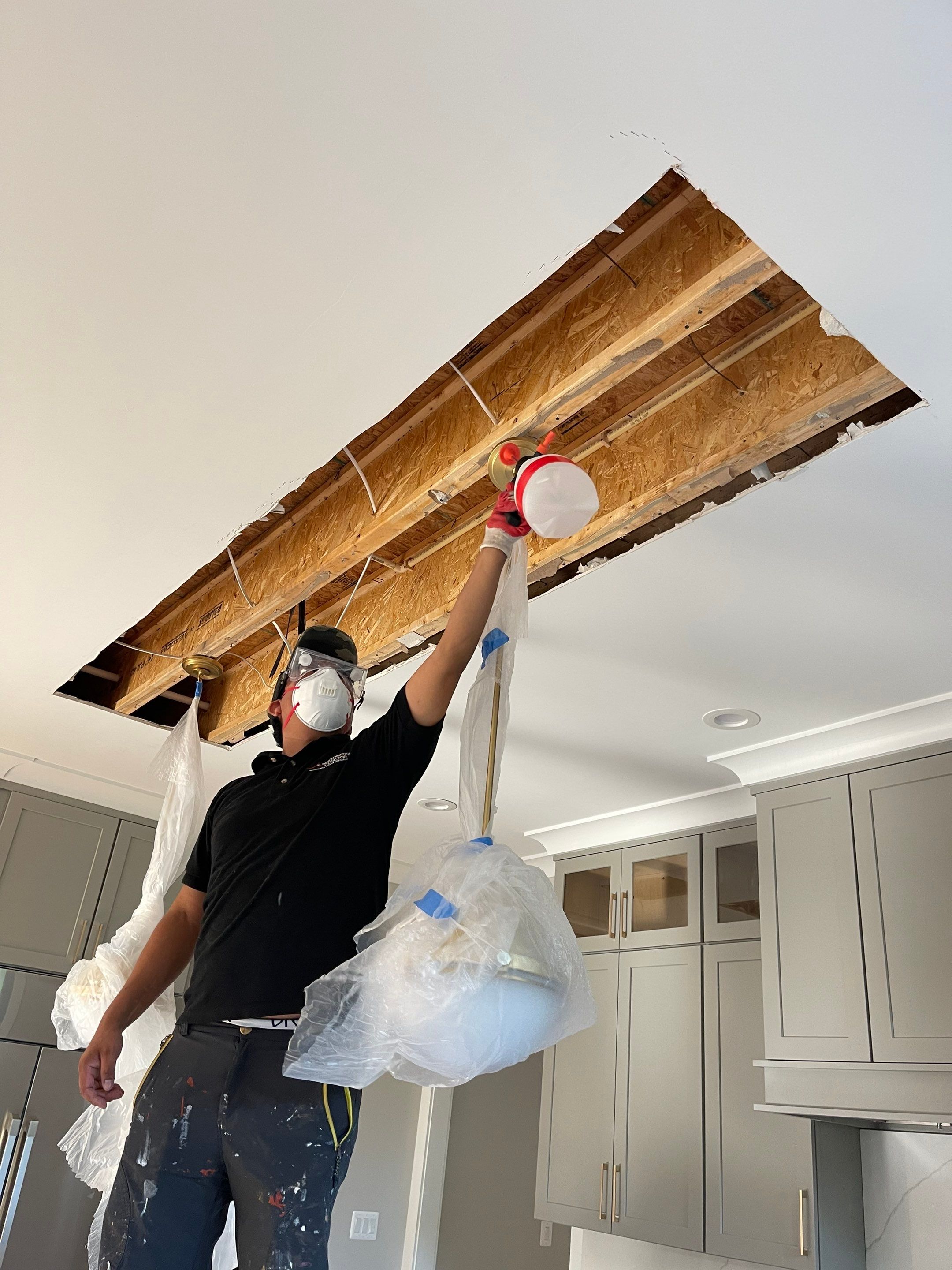 Final thermal inspection confirms moisture levels normalized after water damage restoration completion.