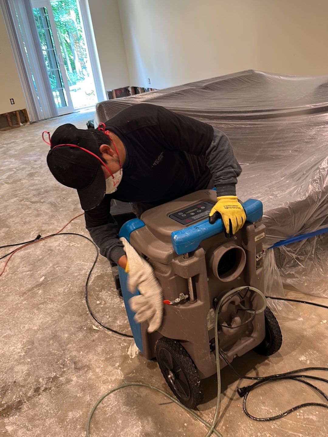 Final thermal inspection confirming moisture removal after Burke water damage restoration.