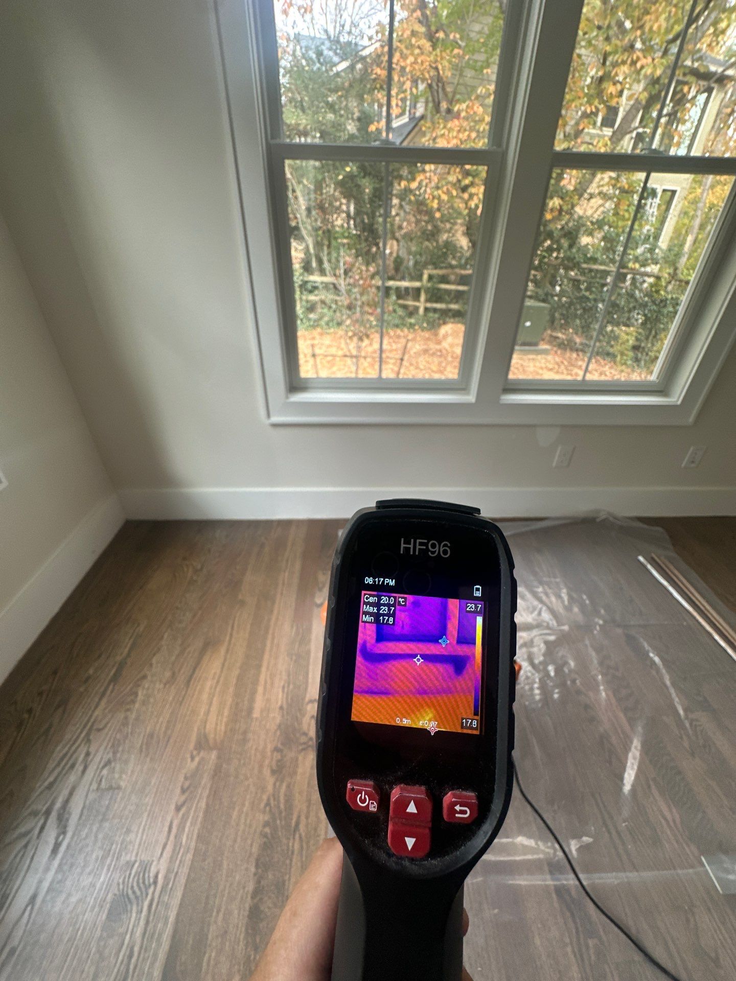Mid-stage drying operation showing moisture monitoring and barrier integrity during water damage restoration.