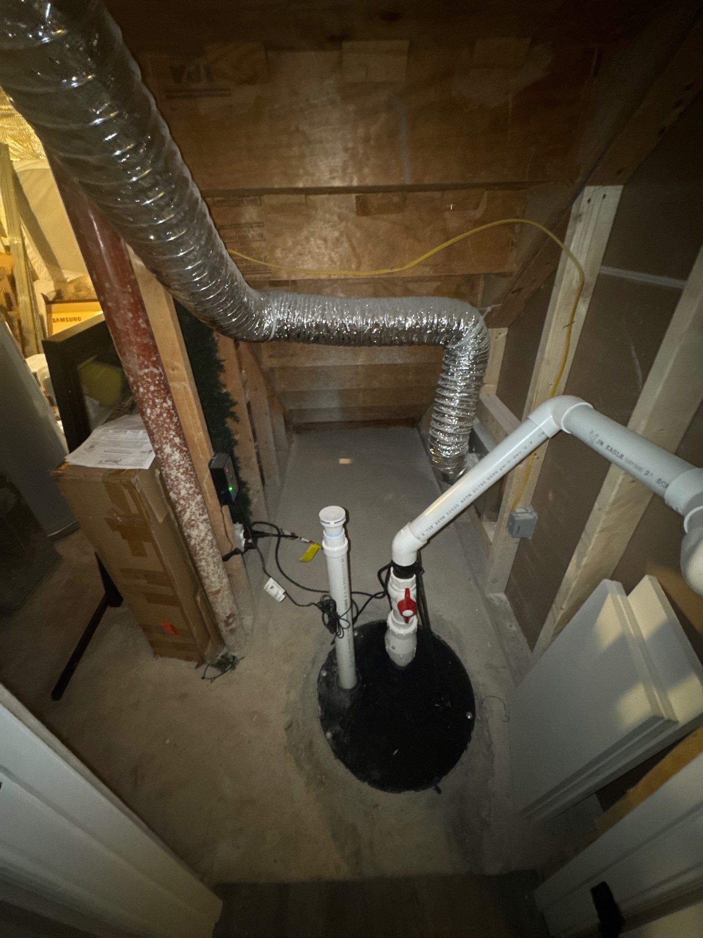 Final-stage drying verification after water extraction and restoration work completed.