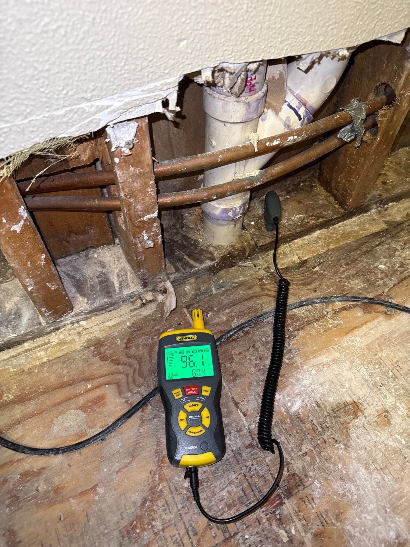 Final drying verification before containment removal and cleanup.