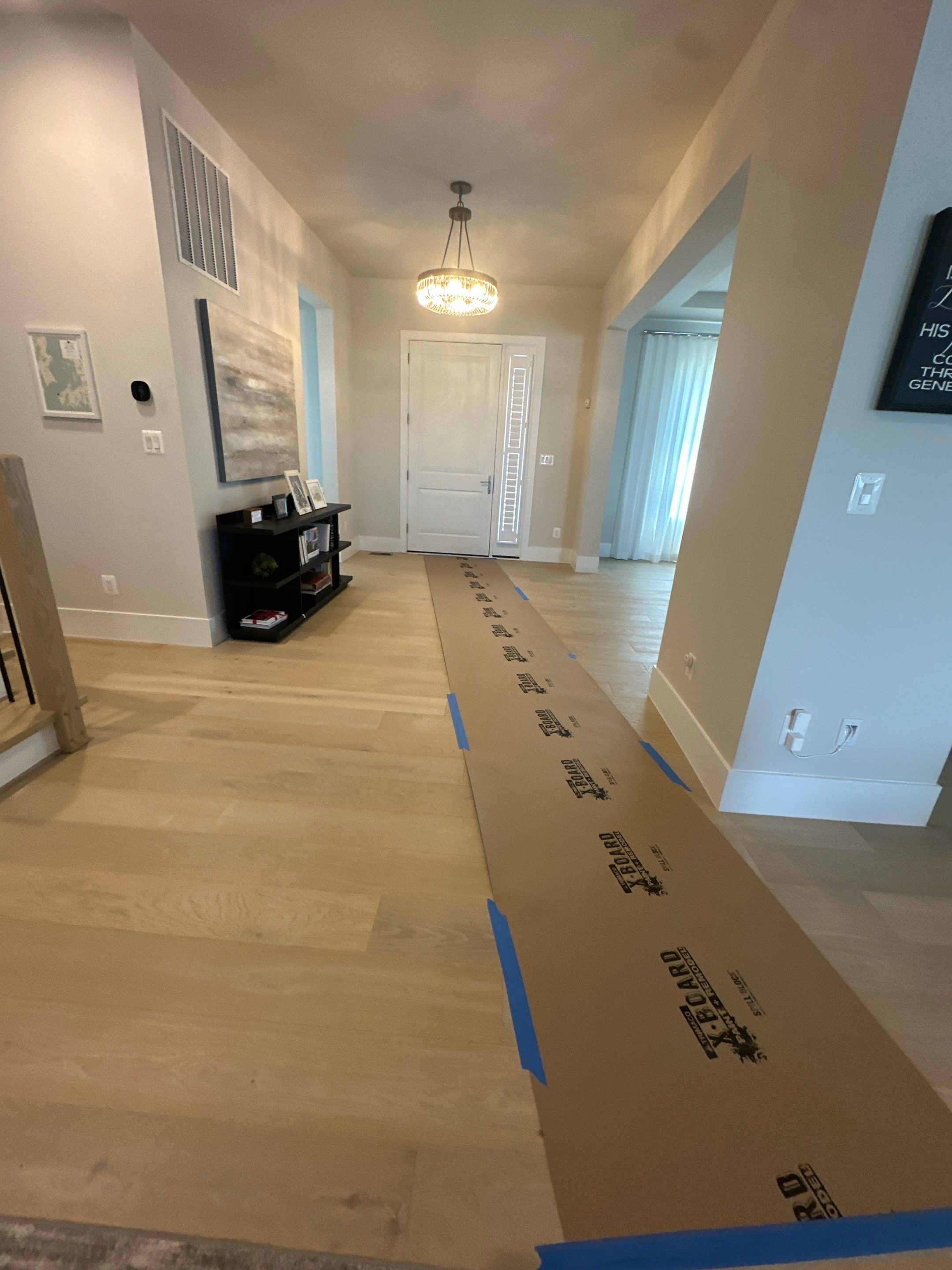 Thermal imaging reveals moisture distribution across flooring during water damage assessment in Great Falls.