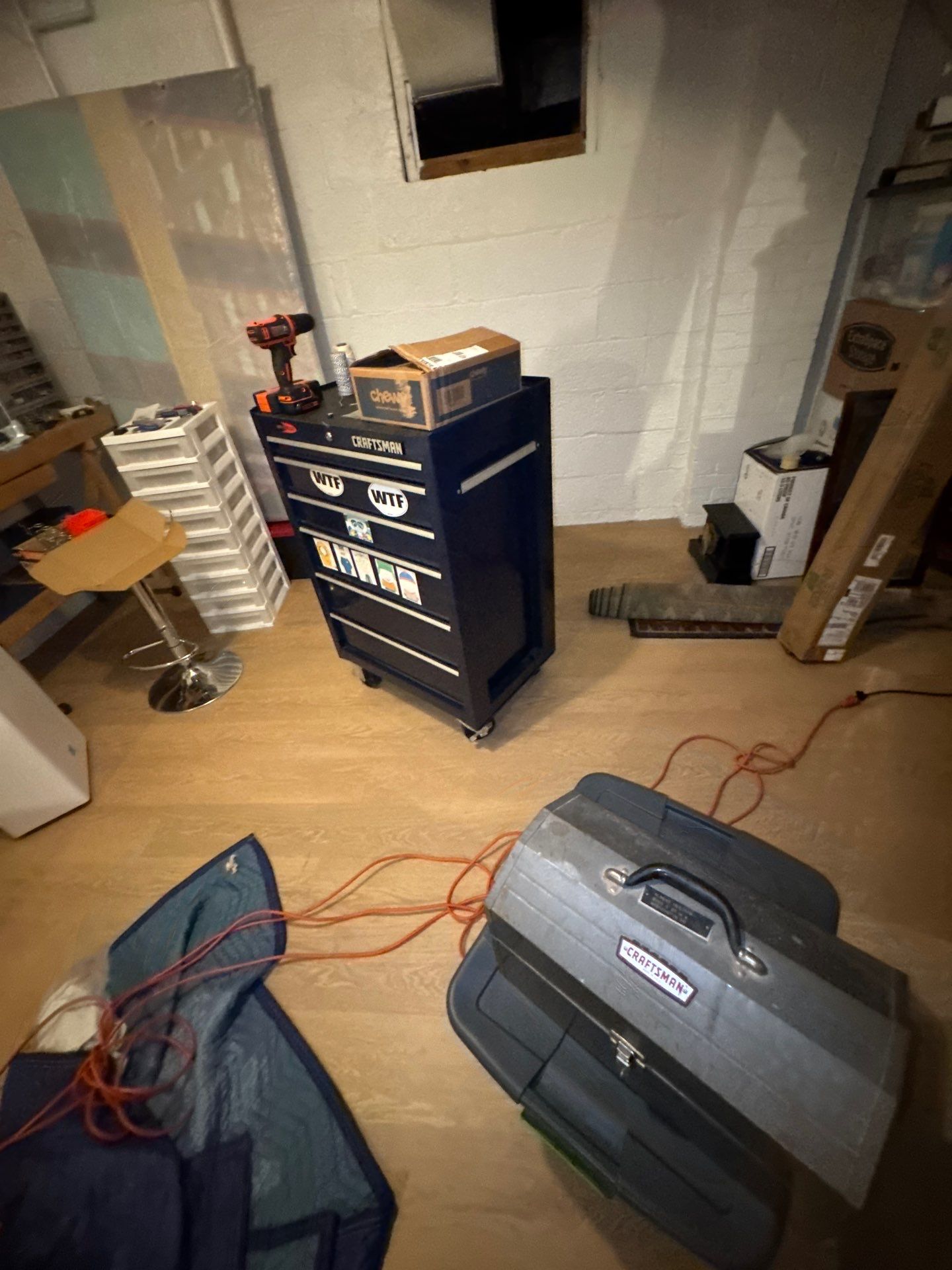 Thermal imaging camera detecting moisture patterns during water damage inspection in Bethesda.